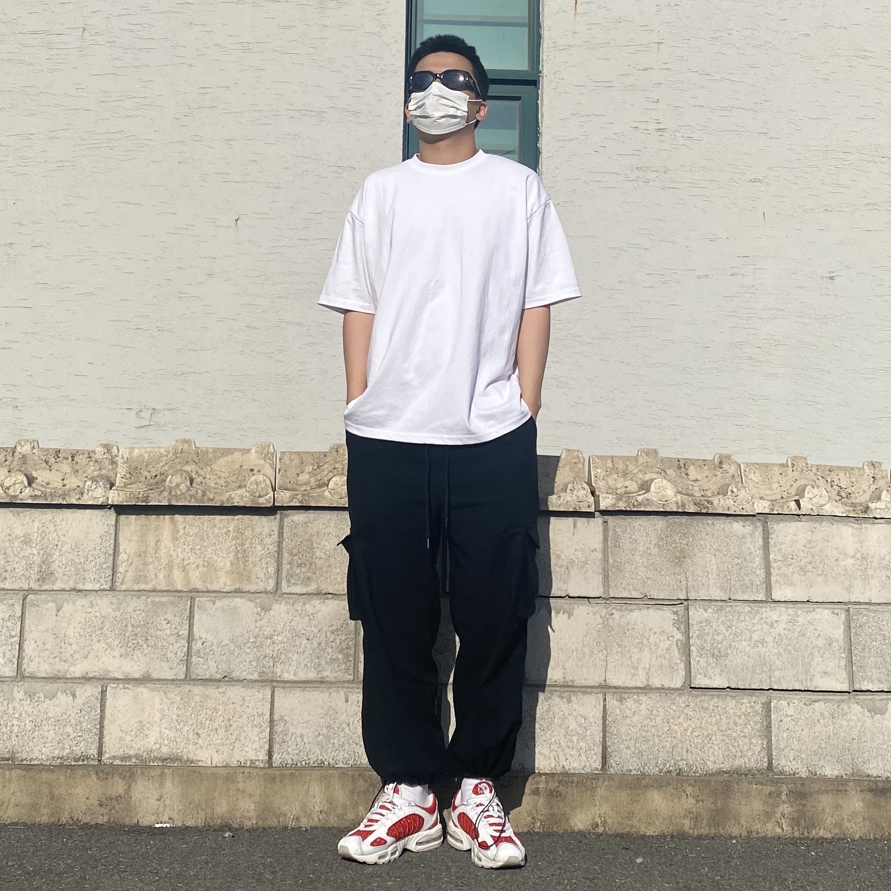Nike x Supreme Air Max Tailwind 4 White 착용 스타일