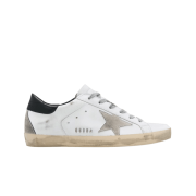 (W) Golden Goose Superstar White Black Heel Tab Sneakers