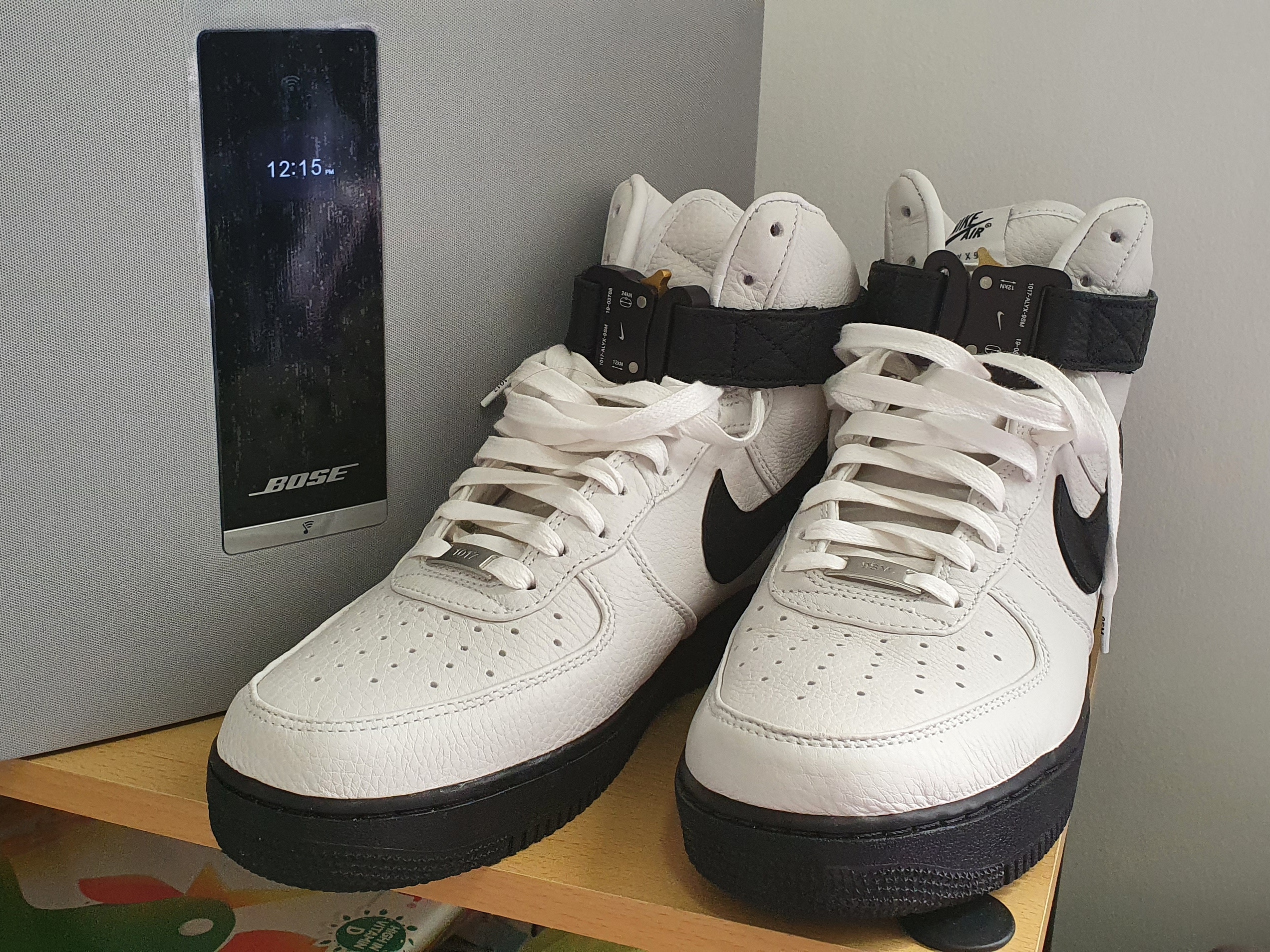 Nike x 1017 Alyx 9SM Air Force 1 High White Black 2020 착용 스타일