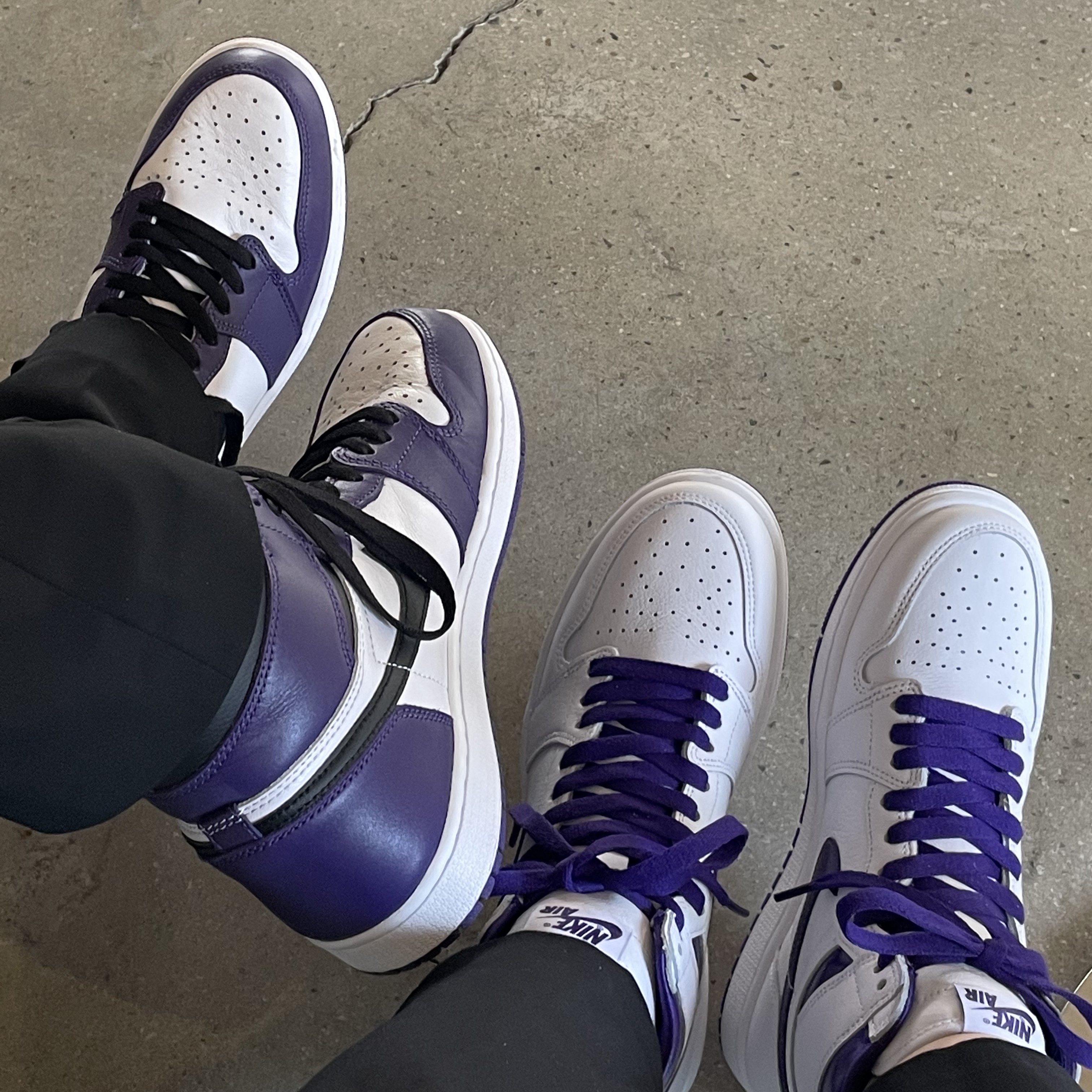 Jordan 1 Retro High OG Court Purple 2020, (W) Jordan 1 High OG Court Purple 착용 스타일