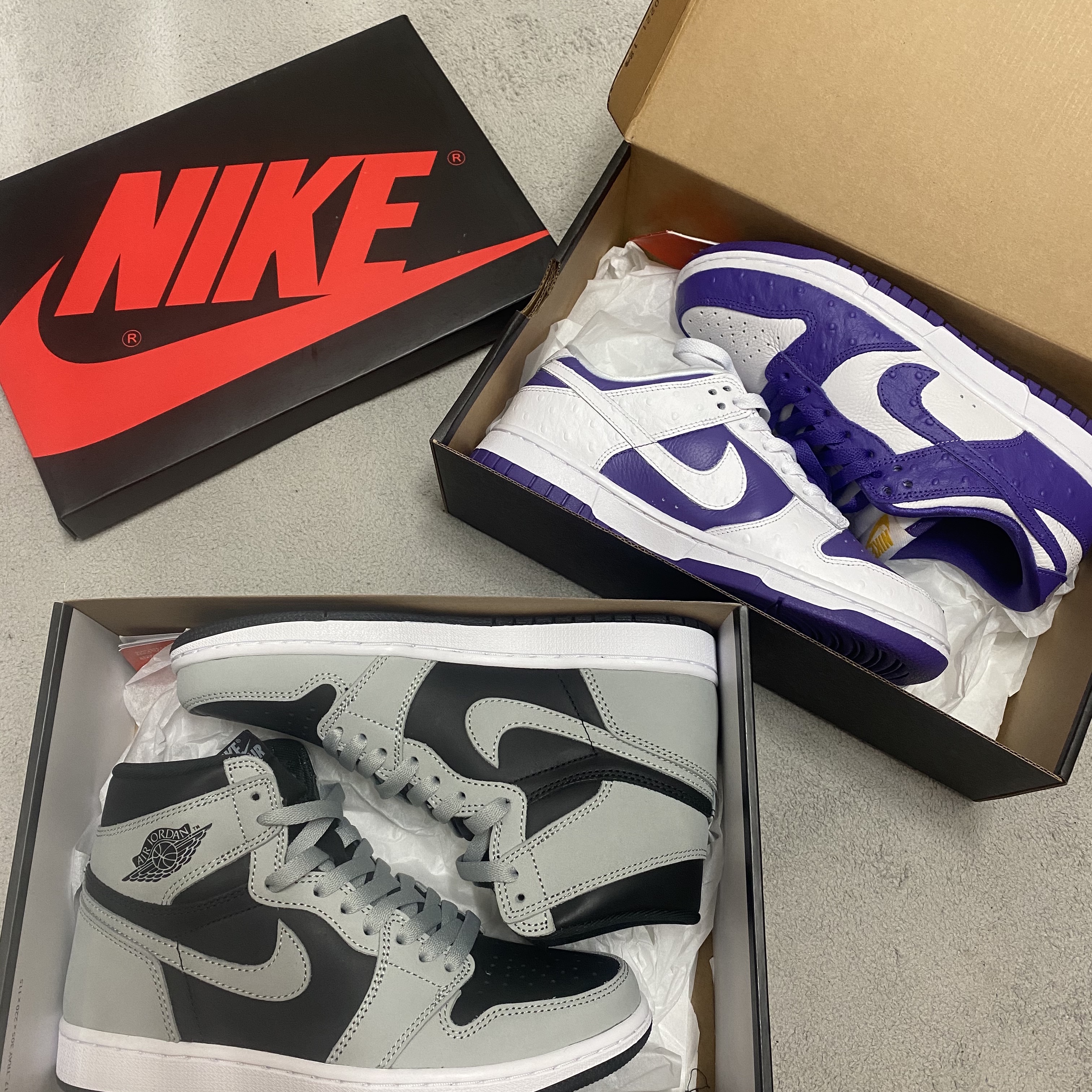 Jordan 1 Retro High OG Shadow 2.0, (W) Nike Dunk Low SE Flip 착용 스타일
