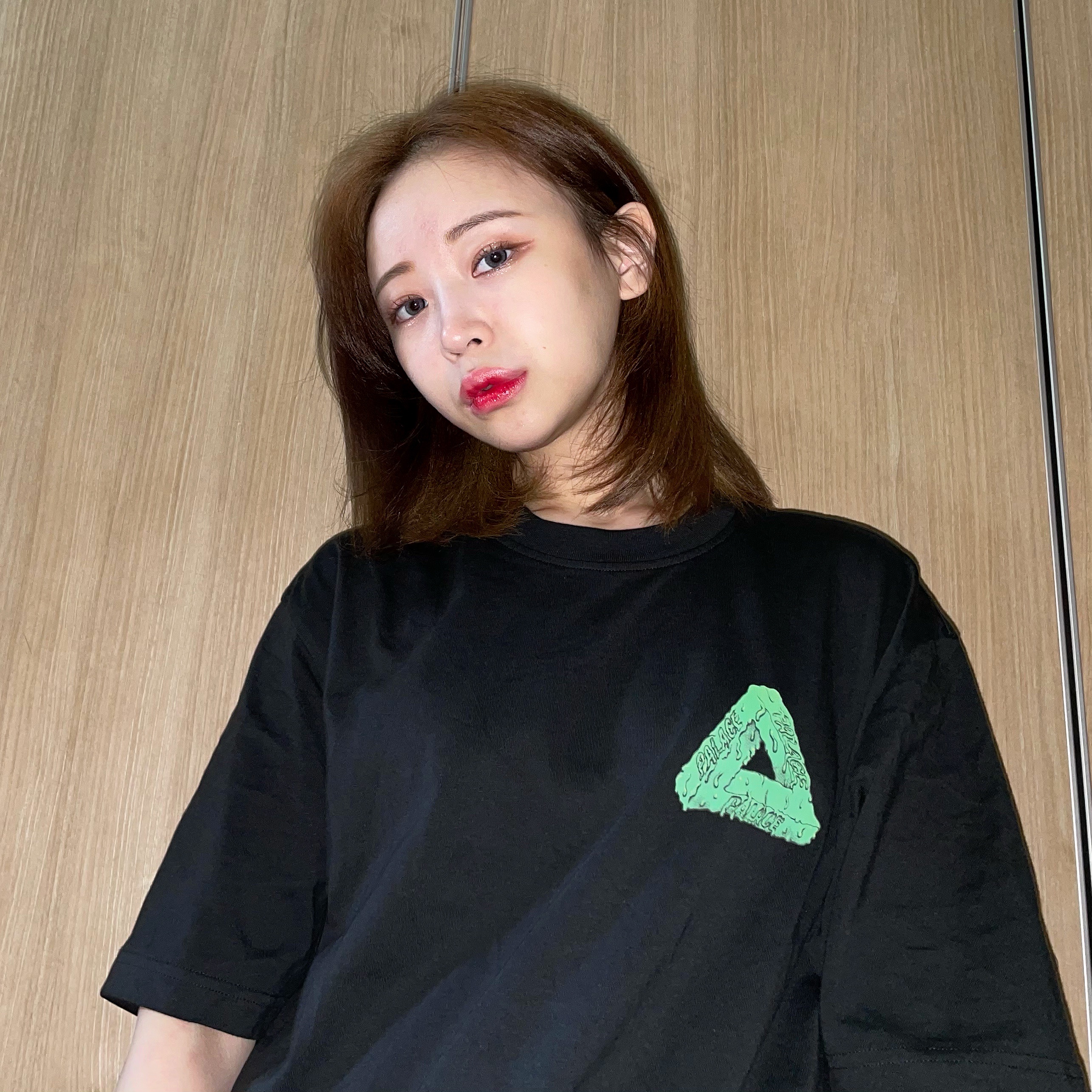 Palace Tri-Slime T-Shirt Black - 21SS, Balenciaga Triple S Trainer Triple Black 착용 스타일 - 2