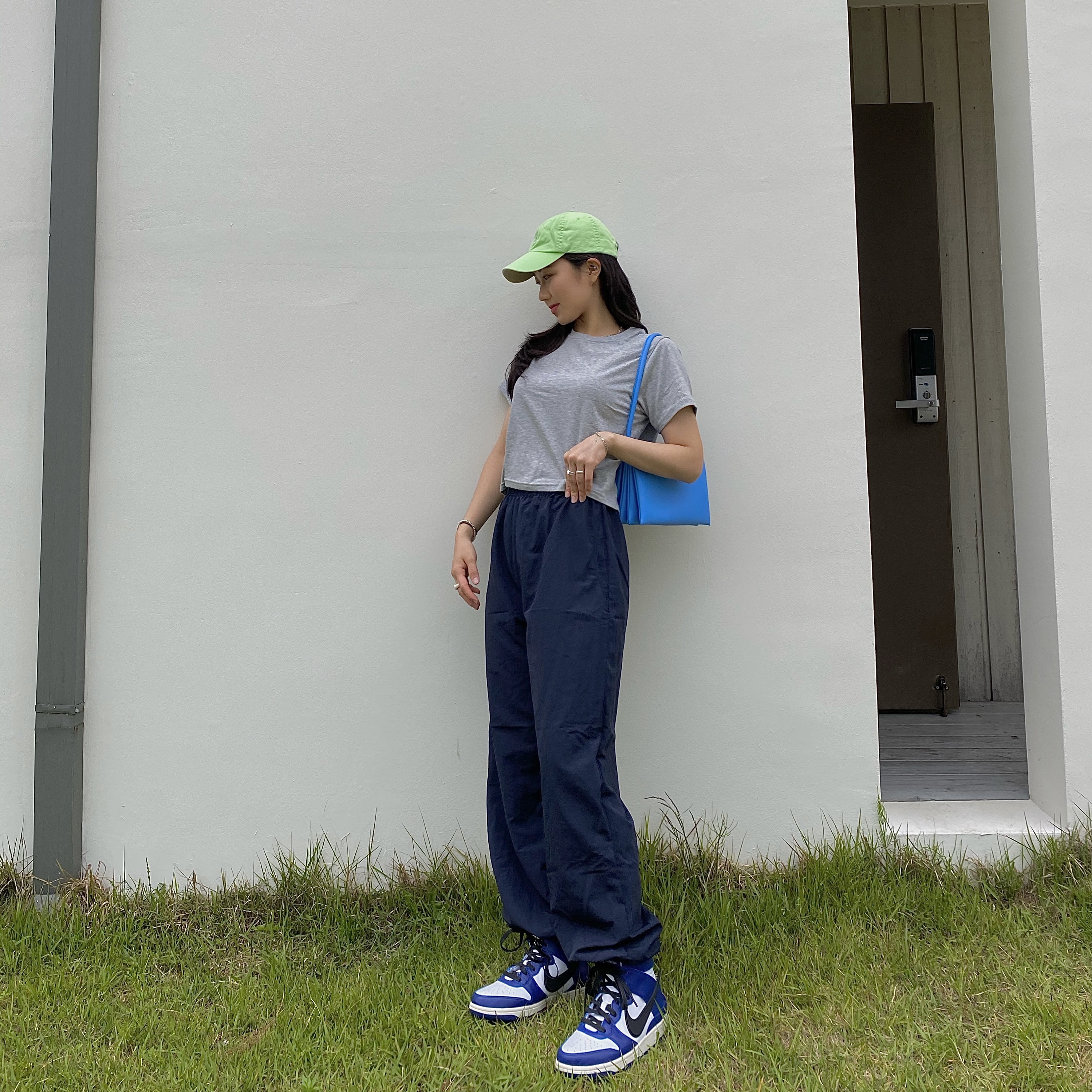 Nike x Ambush Dunk High Deep Royal Blue 착용 스타일