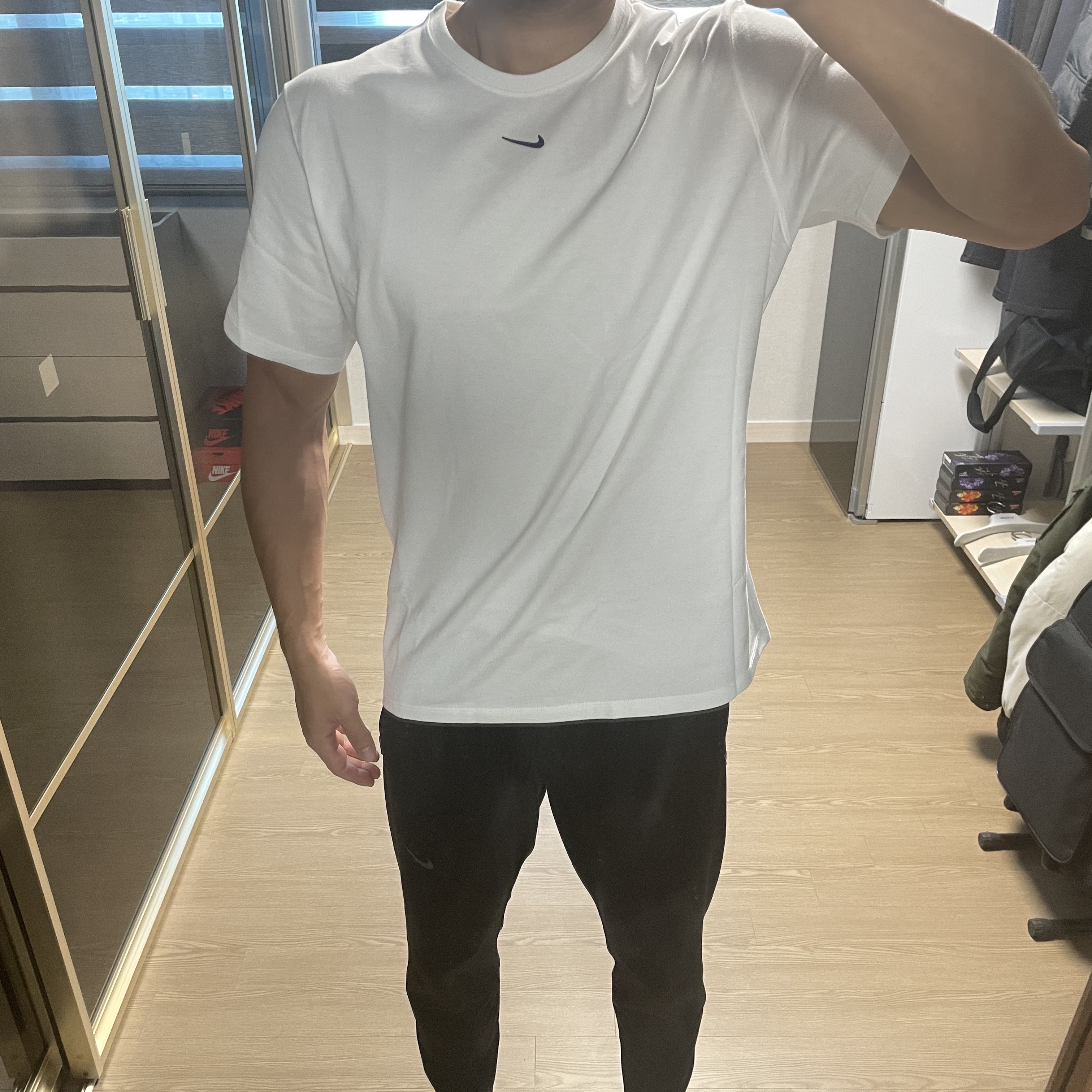 Nike x Drake Nocta Cardinal Stock Essential T-Shirt White - Asia 착용 스타일