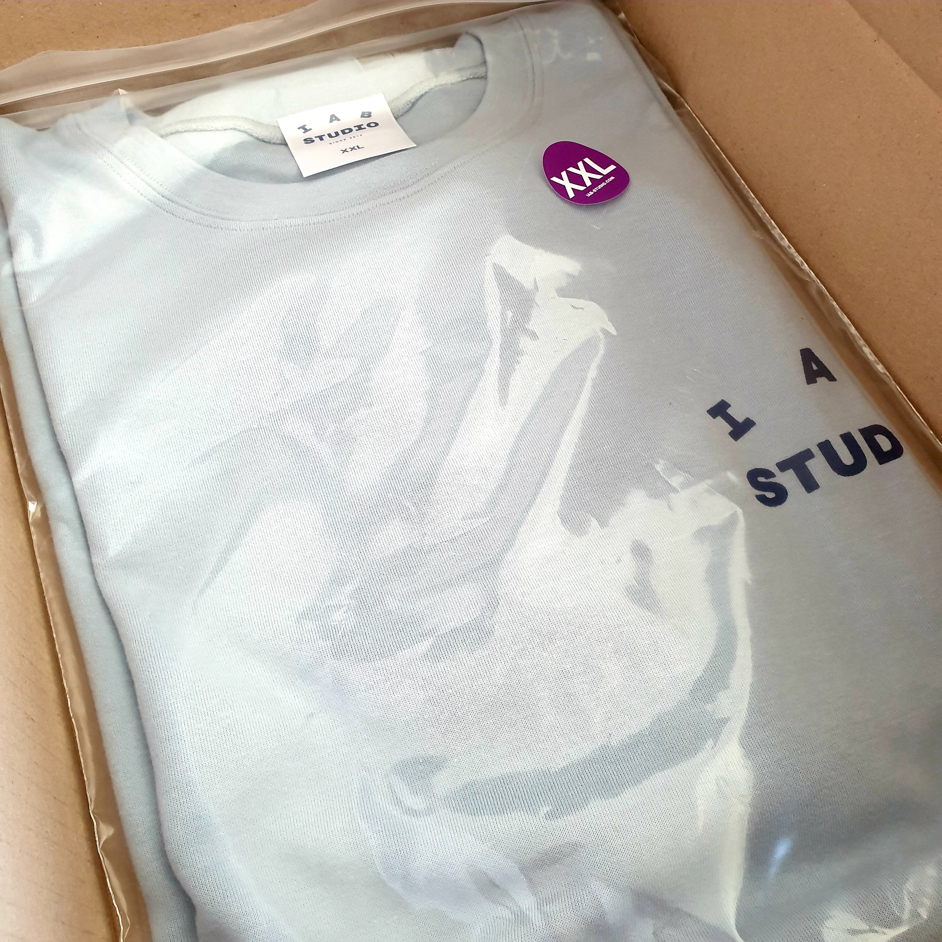 IAB Studio T-Shirt Ash Blue - 21SS 착용 스타일