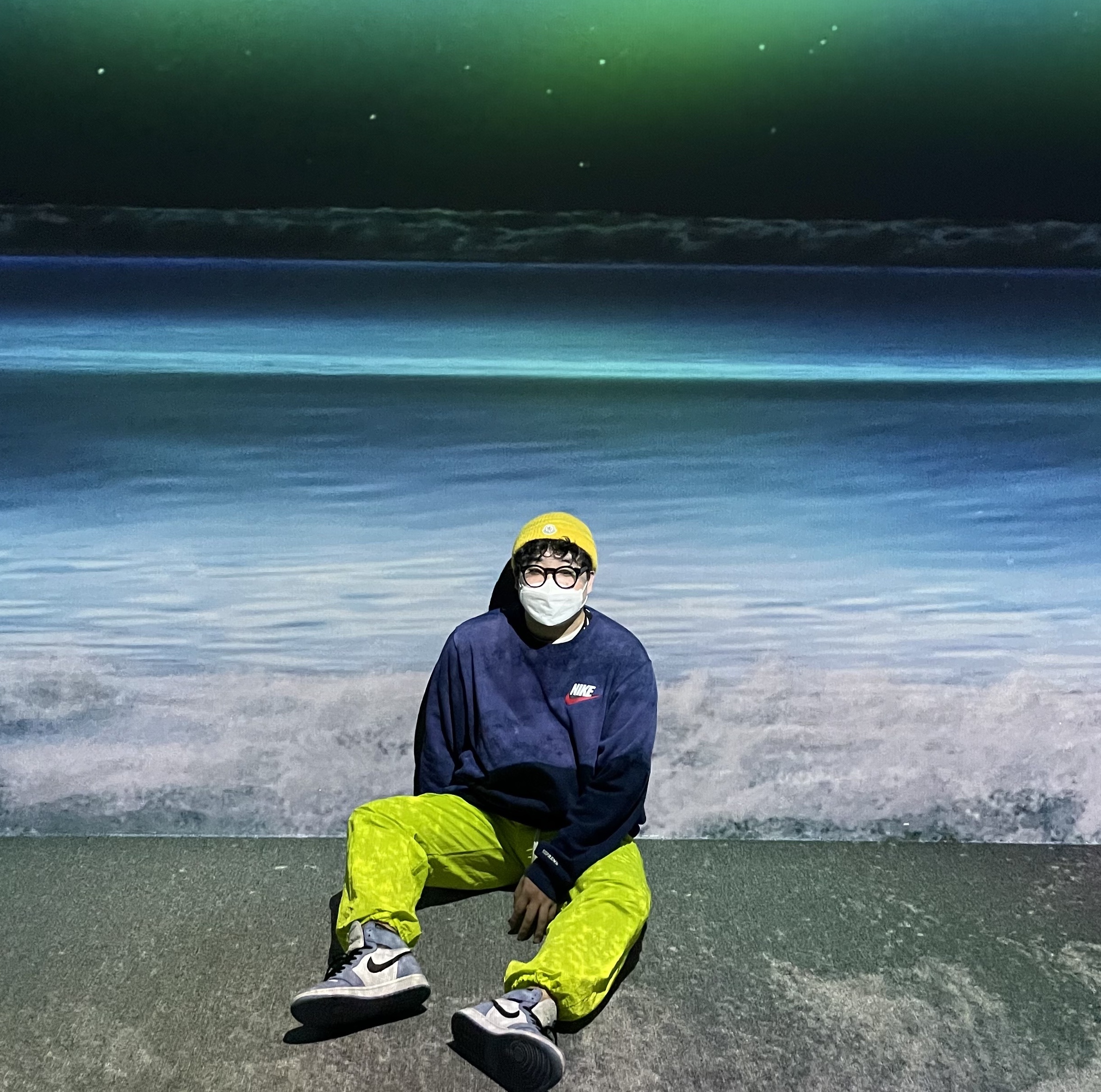 Supreme x Nike Crewneck Navy - 18FW, Nike x Stussy Beach Pants Bright Cactus 착용 스타일