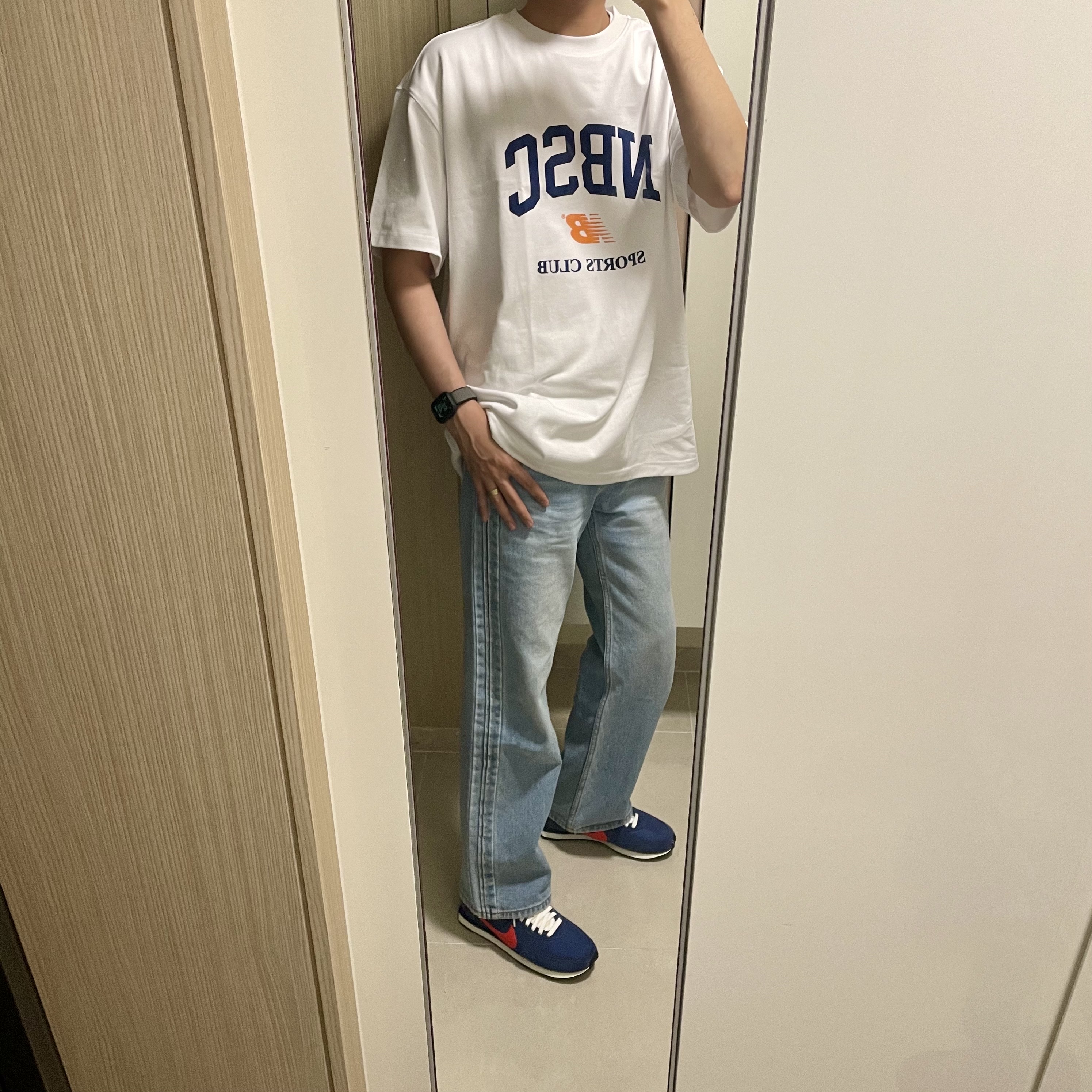 Nike Waffle Trainer 2 SP Midnight Navy 착용 스타일