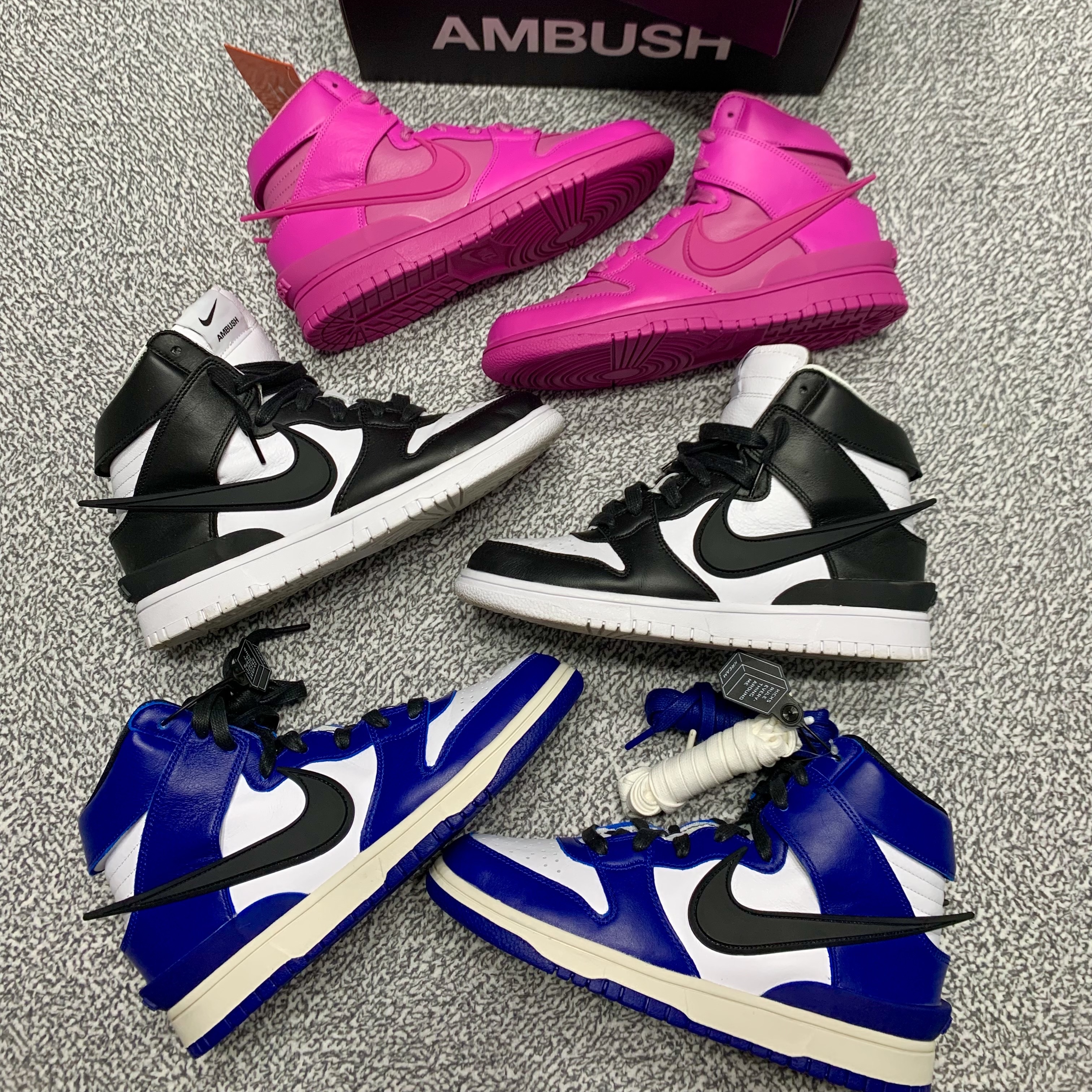 Nike x Ambush Dunk High Deep Royal Blue, Nike x Ambush Dunk High Black 착용 스타일