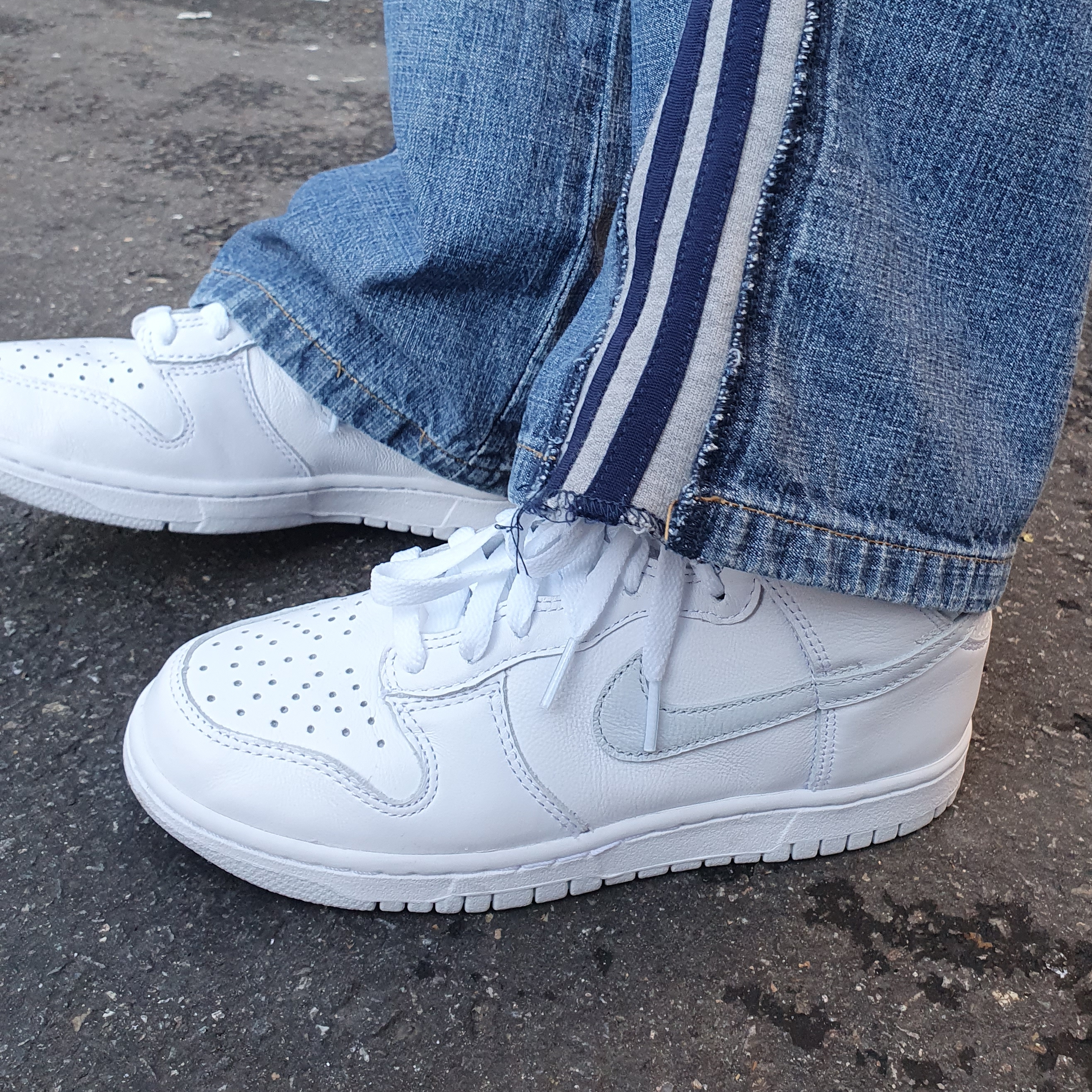 Nike Dunk High SP Pure Platinum 착용 스타일