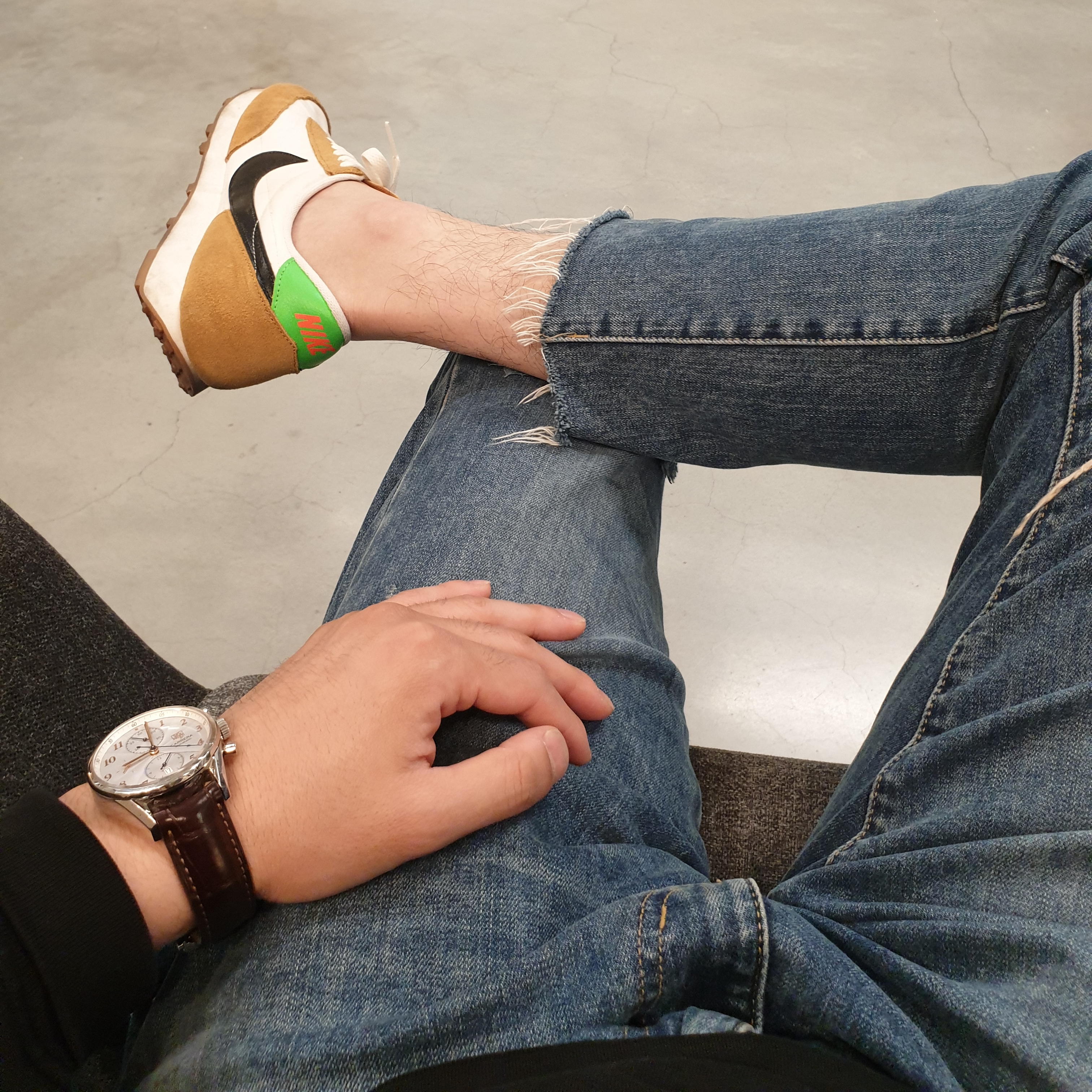 (W) Nike Daybreak Wheat 착용 스타일
