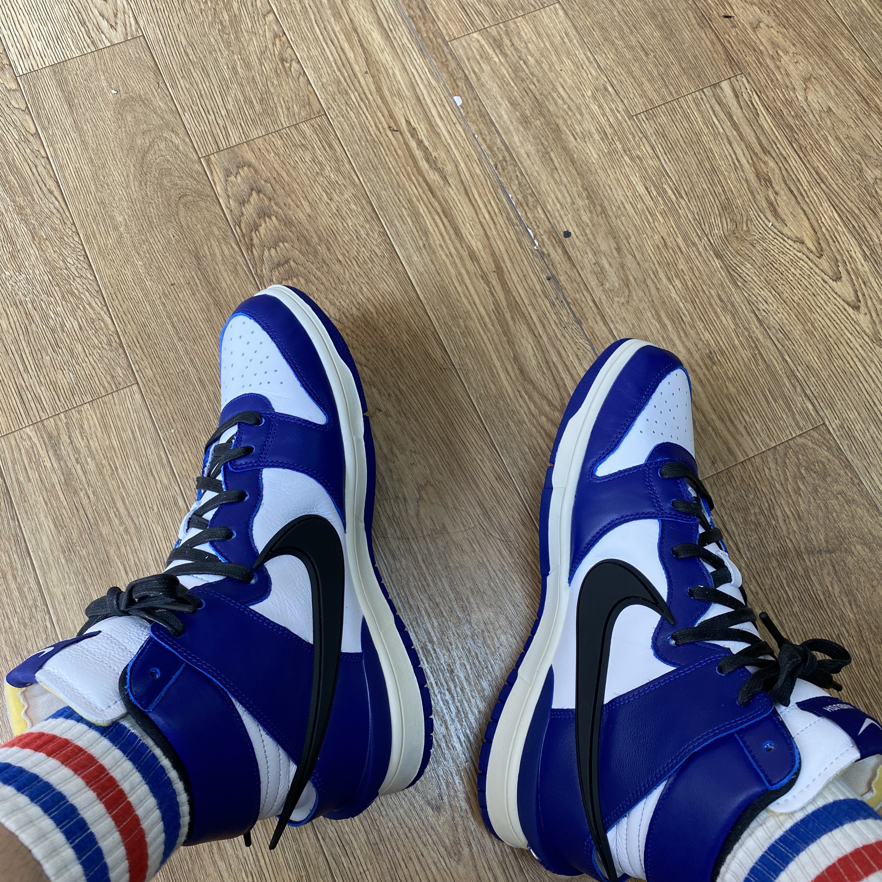 Nike x Ambush Dunk High Deep Royal Blue 착용 스타일