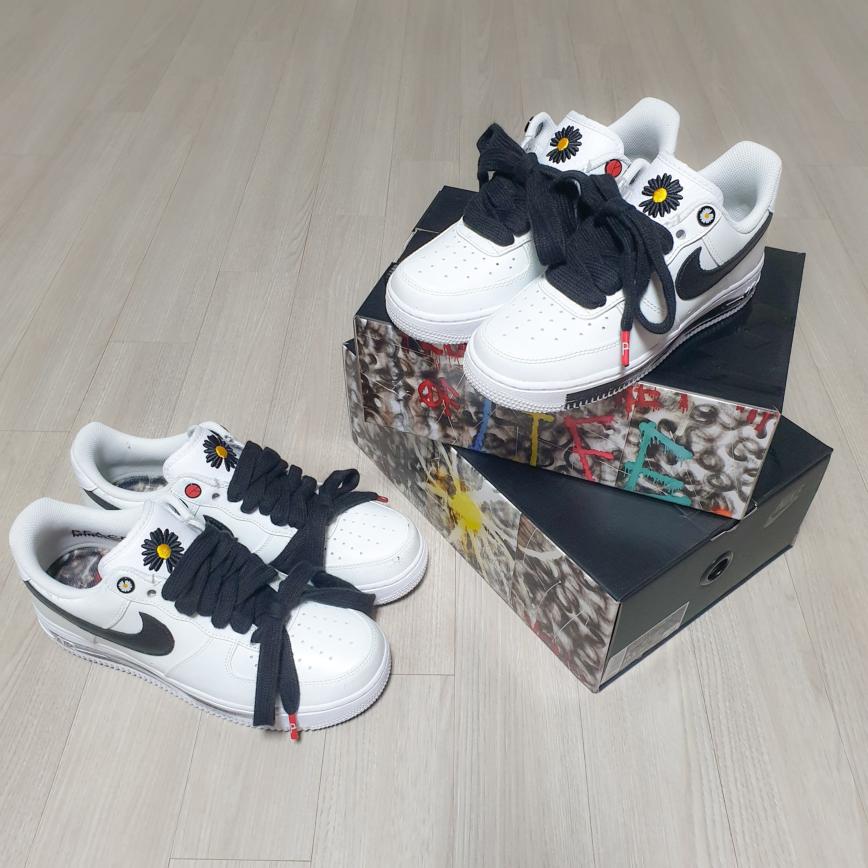 Nike x Peaceminusone Air Force 1 Low Para-Noise 2.0 착용 스타일 - 1