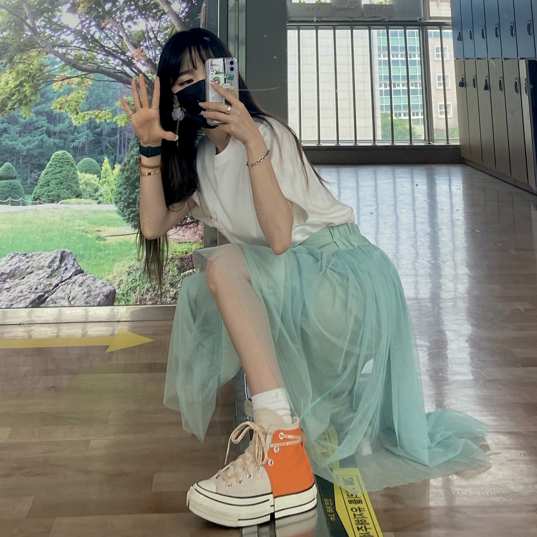 Converse x Feng Chen Wang Chuck 70 2-in-1 Persimmon Orange 착용 스타일 - 2