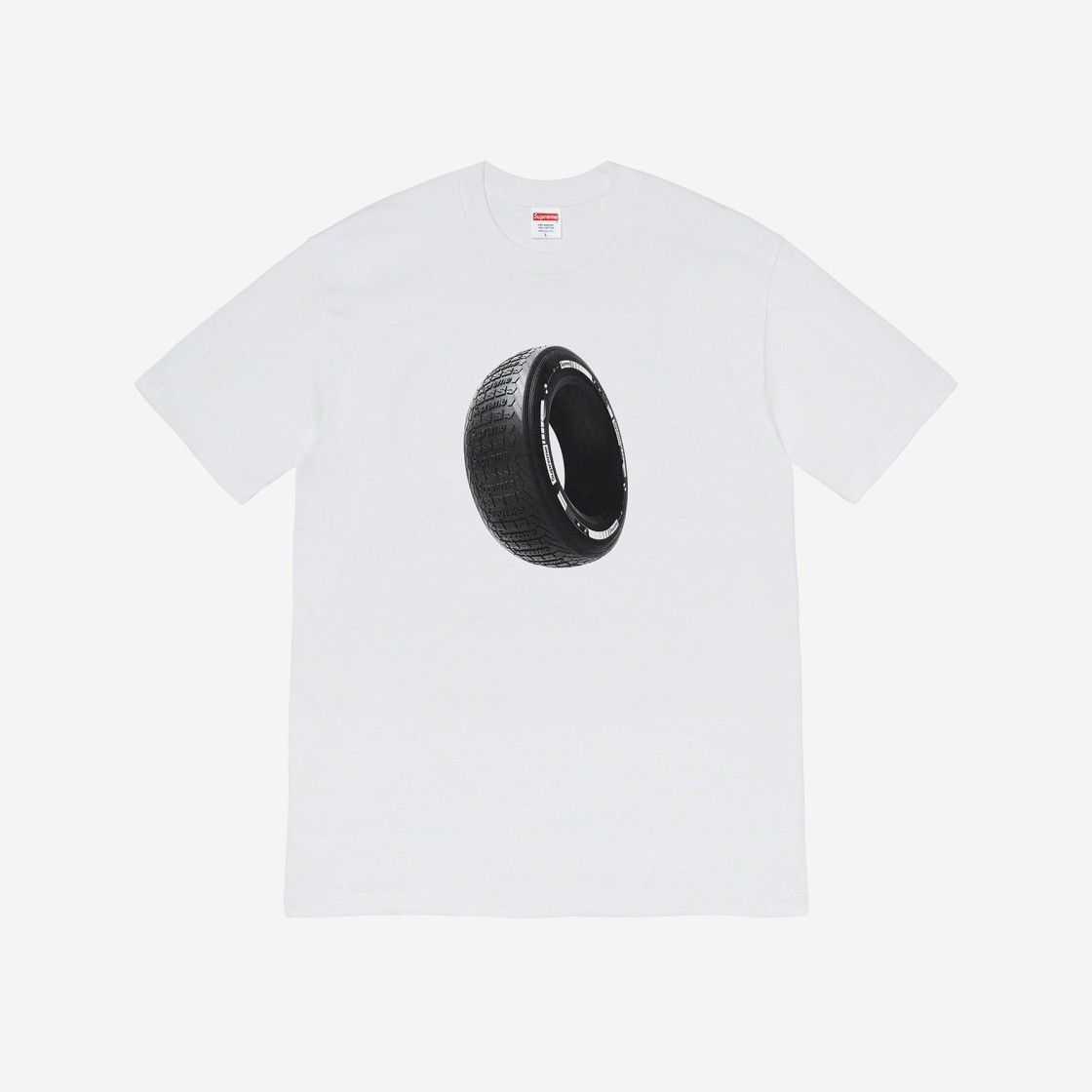 Supreme Tire T-Shirt White - 20FW 상세 이미지 1