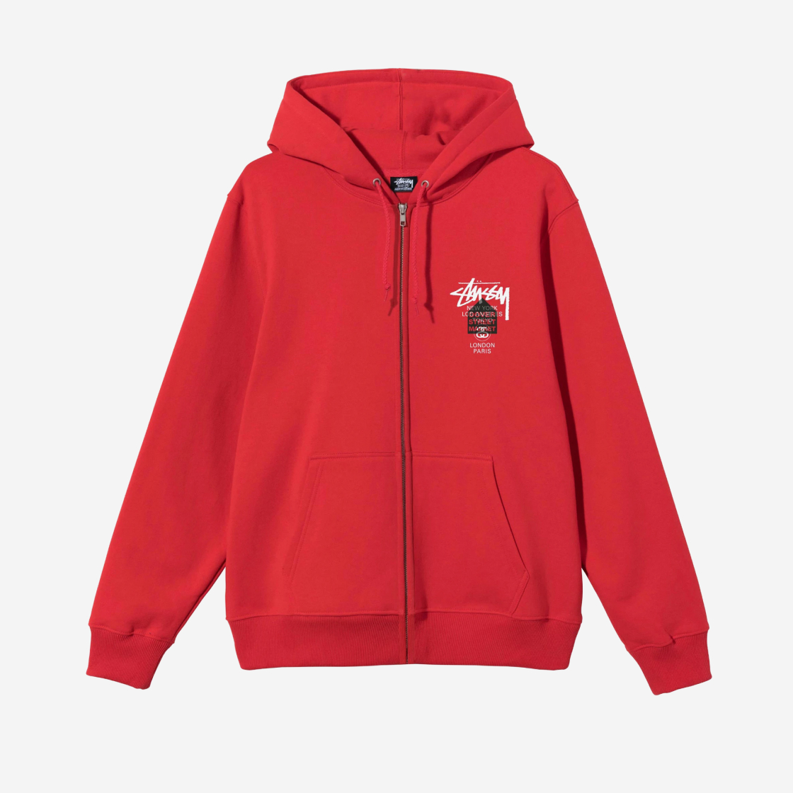 販売超高品質 ステューシー WORLD TOUR ZIP HOODIE スウェット