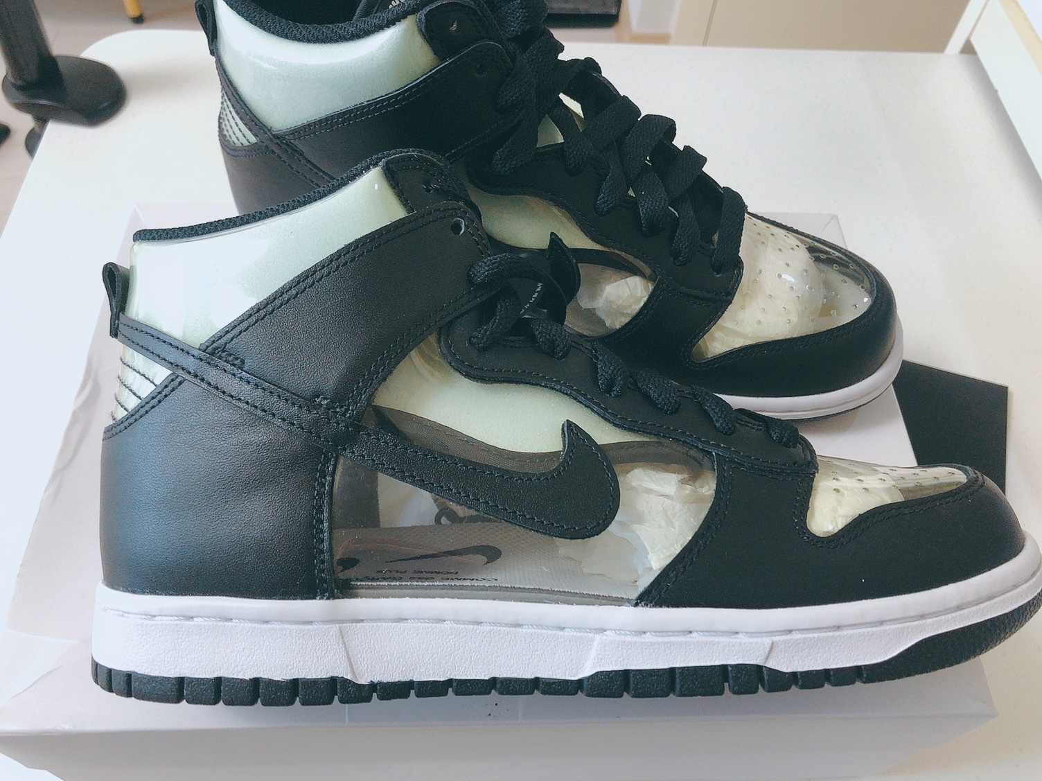 Nike x Comme des Garcons Homme Plus Dunk High Clear 착용 스타일 - 2