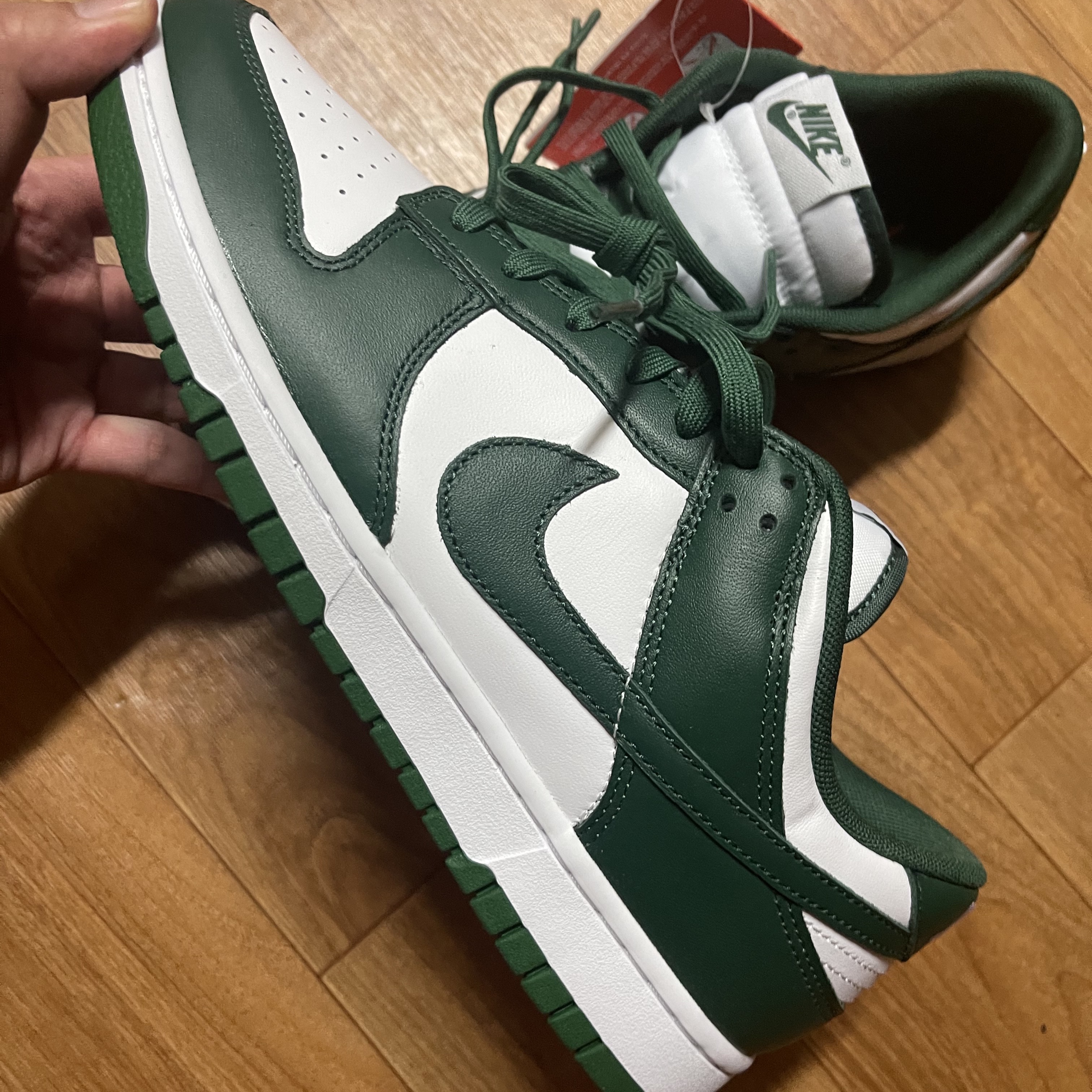 Nike Dunk Low Retro Varsity Green 착용 스타일