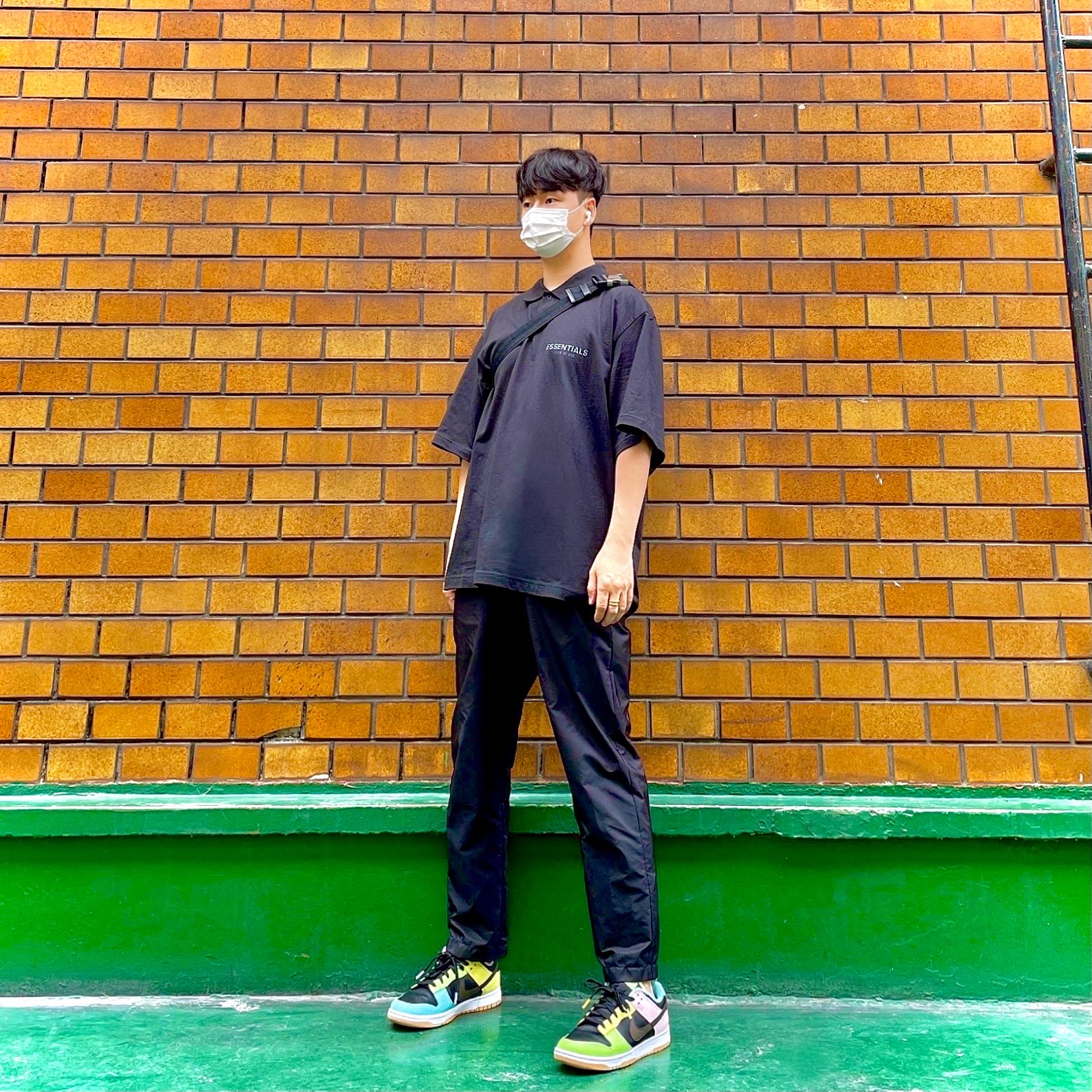 Essentials Short Sleeve Boxy Polo Dark Slate/Stretch Limo/Black - 20SS, Nike Dunk Low SE Free.99 Black 착용 스타일
