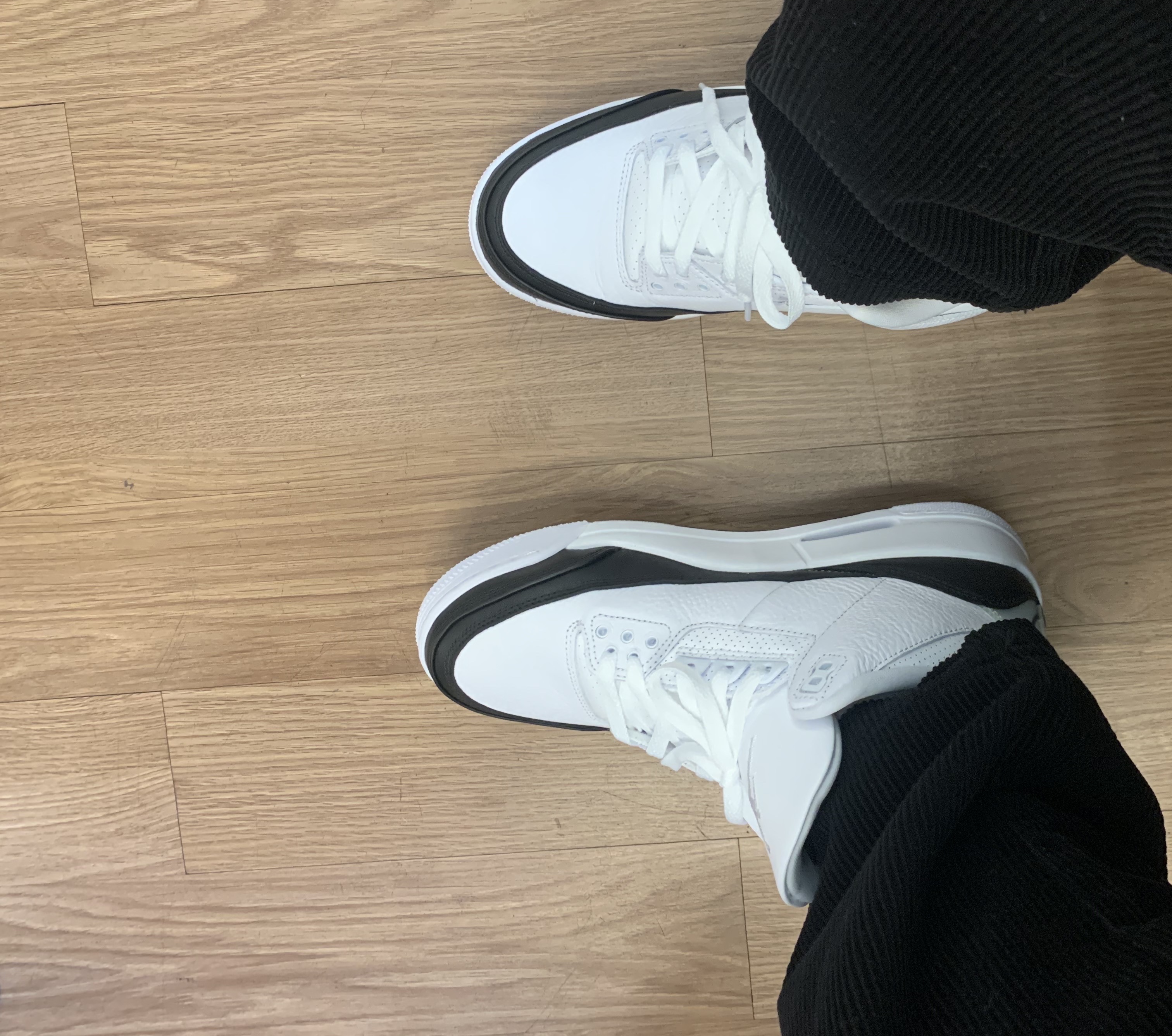 Jordan 3 x Fragment Retro SP White Black 착용 스타일