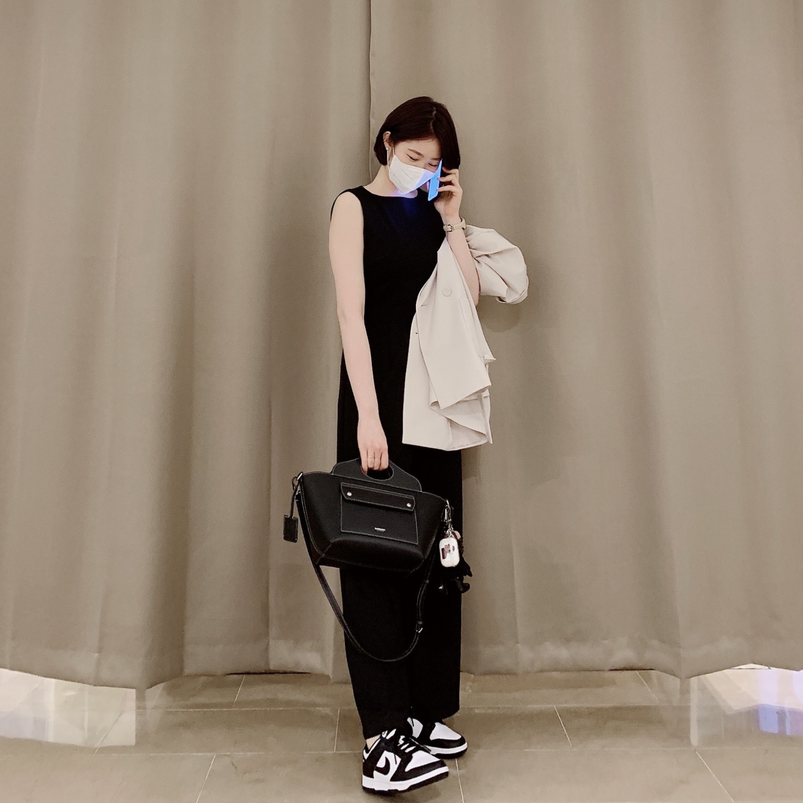 (W) Nike Dunk Low Black 착용 스타일