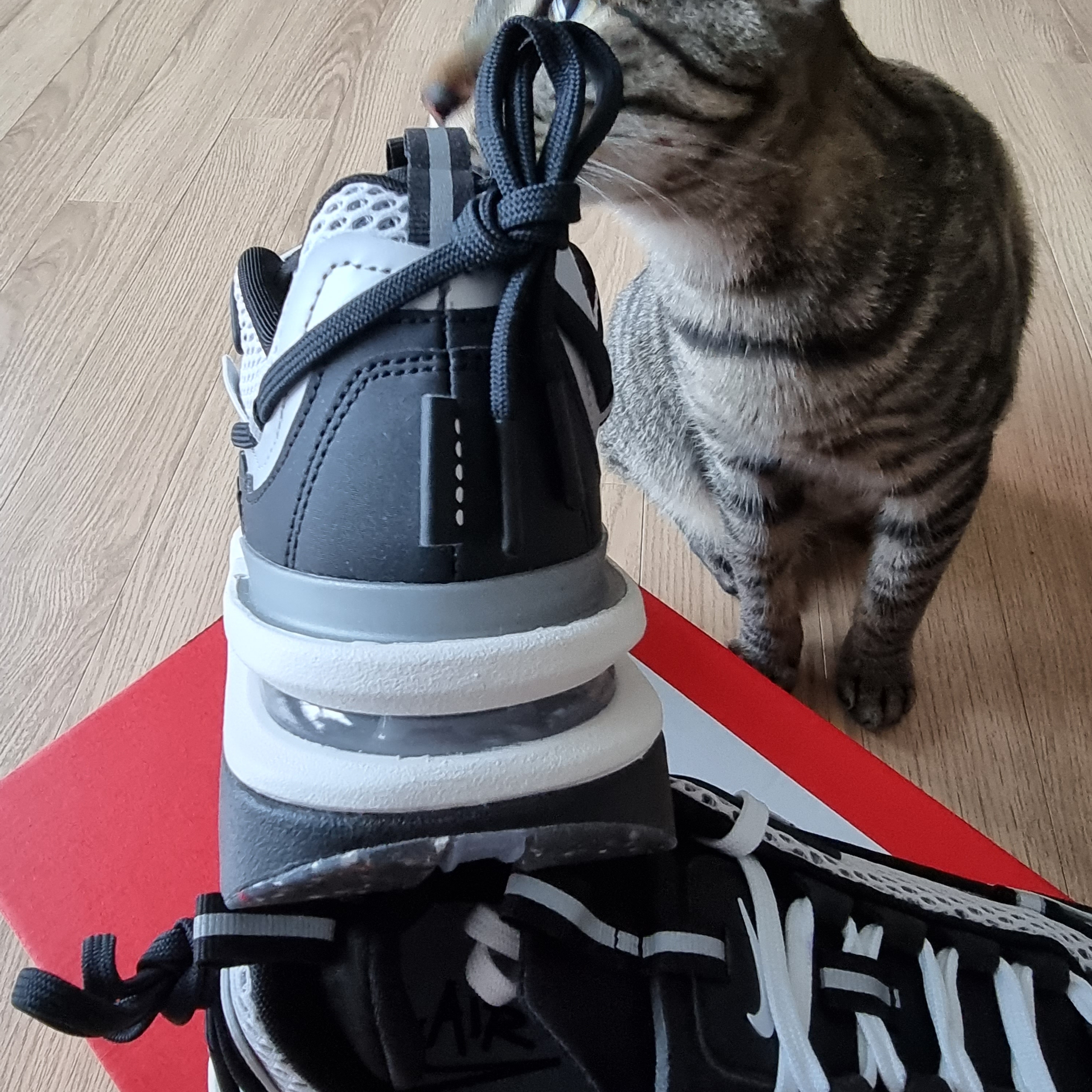 (W) Nike Air Max Furyosa Silver and Black 착용 스타일 - 3