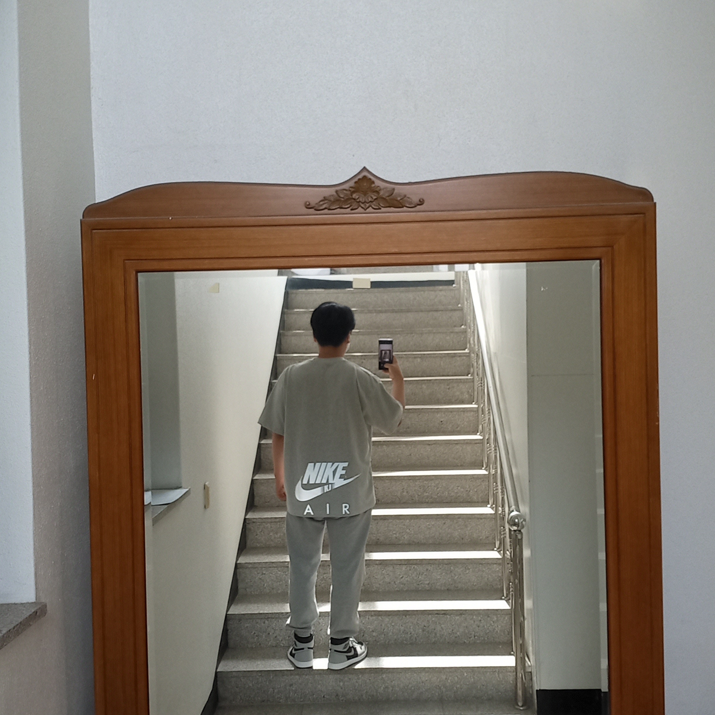 Nike x Kim Jones Oversized T-Shirt Grey Heather - US/EU 착용 스타일