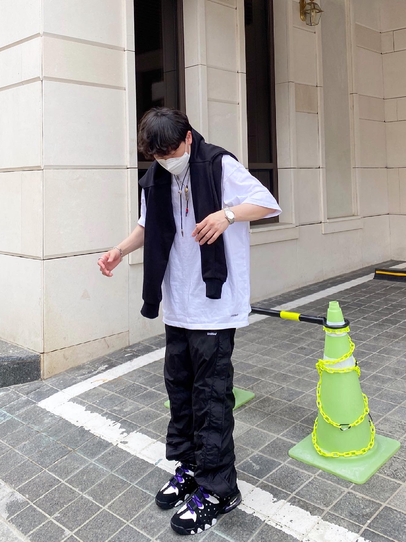Nike Air Max 2 CB 94 Black Purple 2015 착용 스타일 - 1