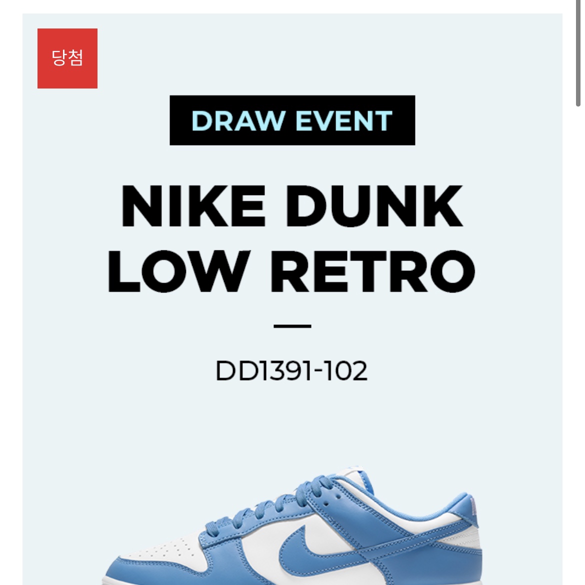 Nike Dunk Low Retro University Blue 착용 스타일