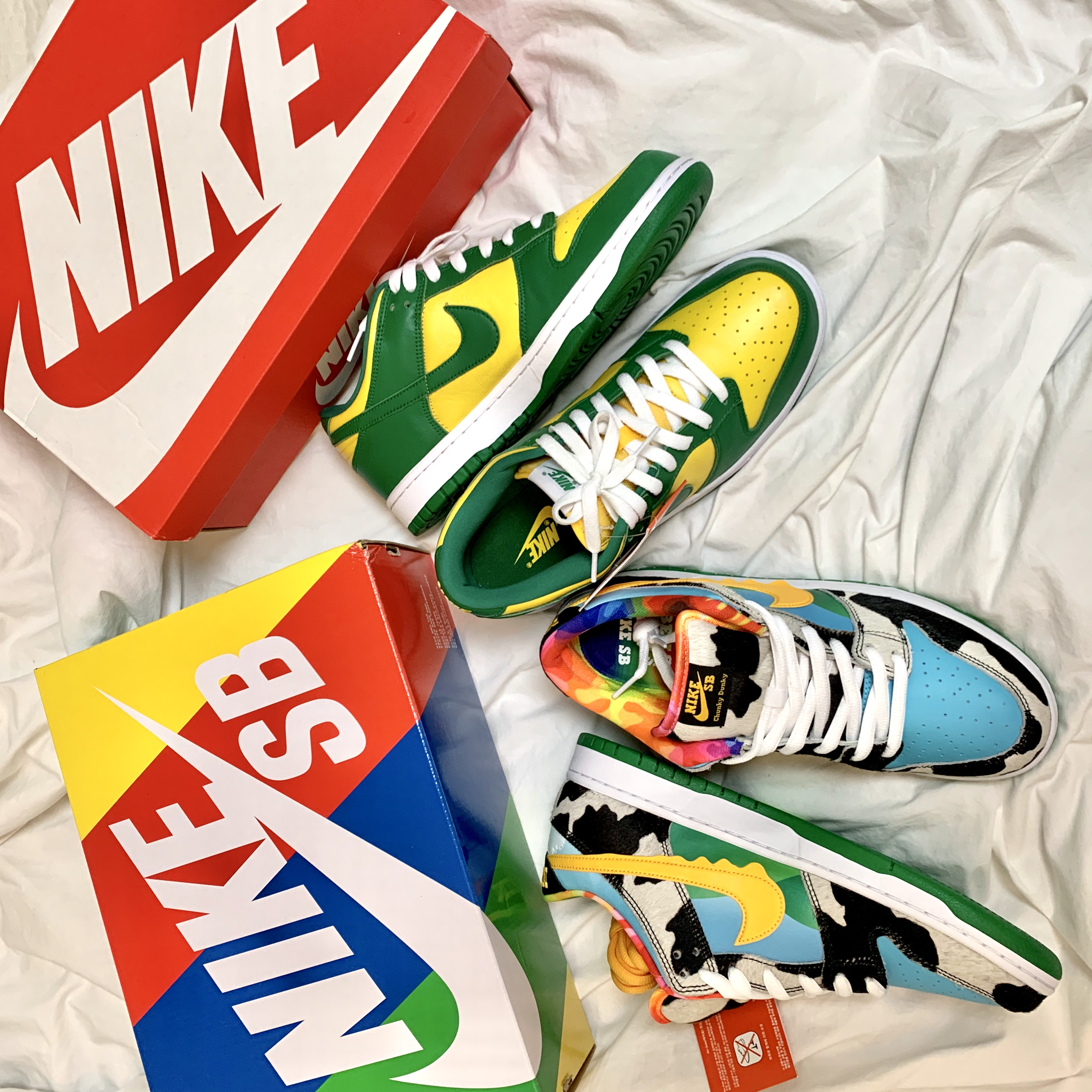 Nike x Ben & Jerry's SB Dunk Low Chunky Dunky, Nike Dunk Low SP Brazil 2020 착용 스타일