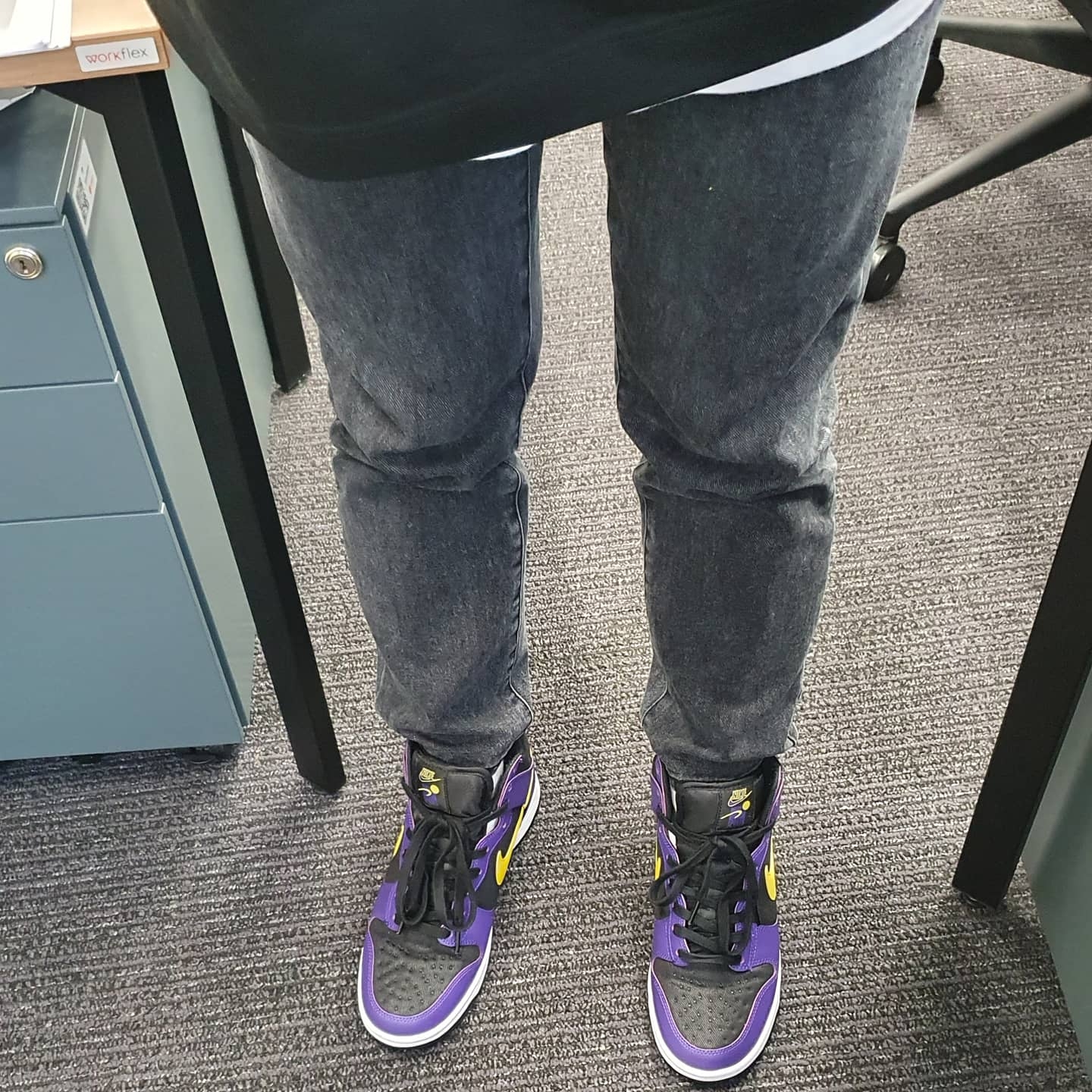 Nike Dunk High PRM EMB Court Purple 착용 스타일 - 5