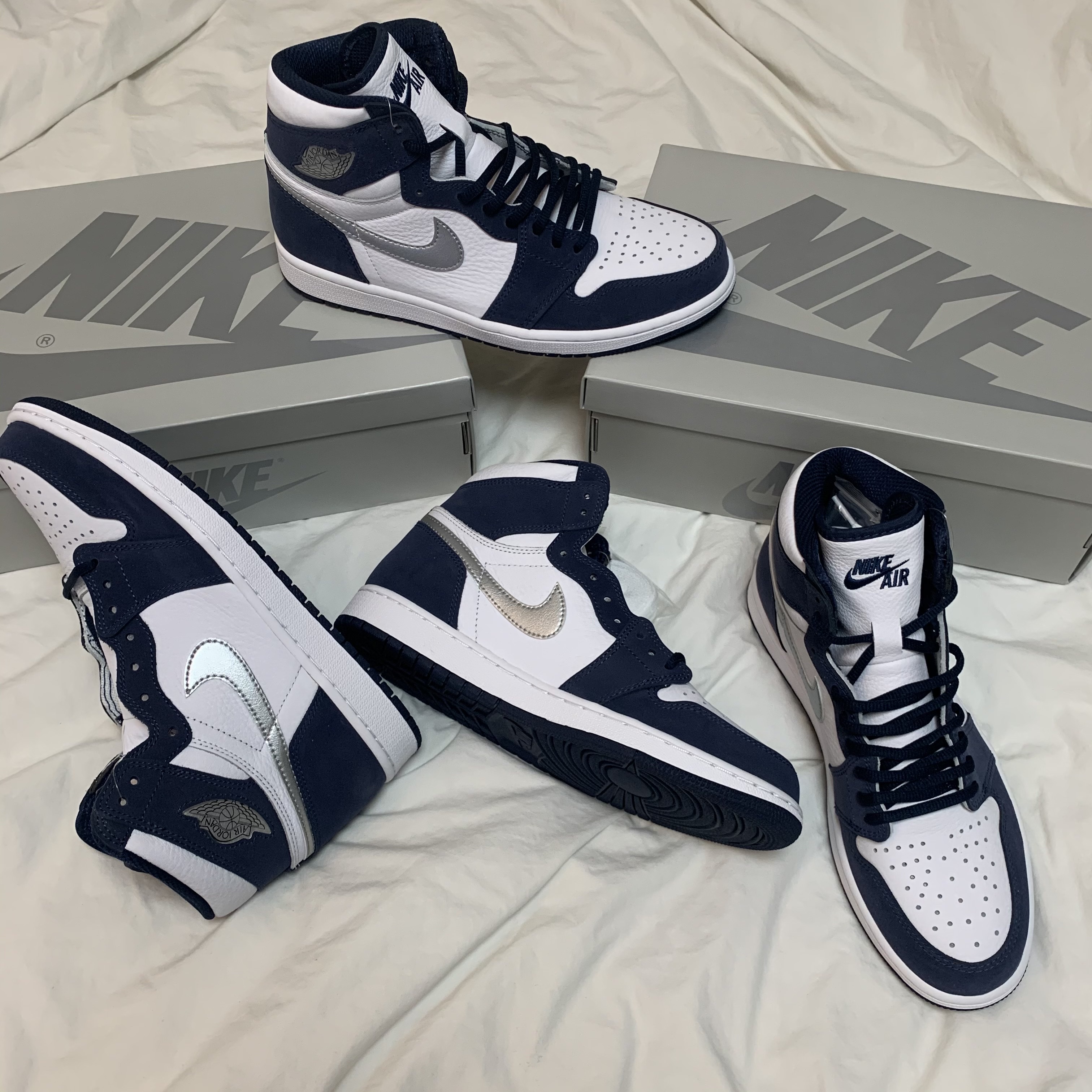 Jordan 1 Retro High OG CO.JP Midnight Navy 착용 스타일 - 1