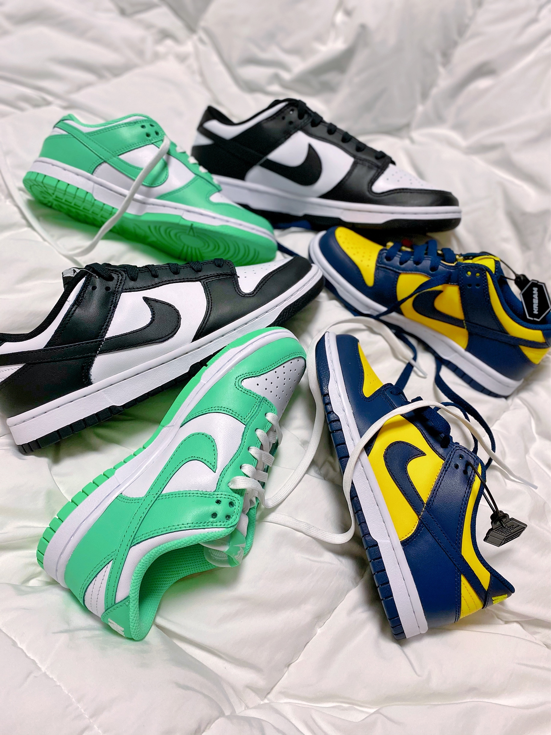 Nike Dunk Low Retro Black, (GS) Nike Dunk Low Varsity Maize 착용 스타일 - 4