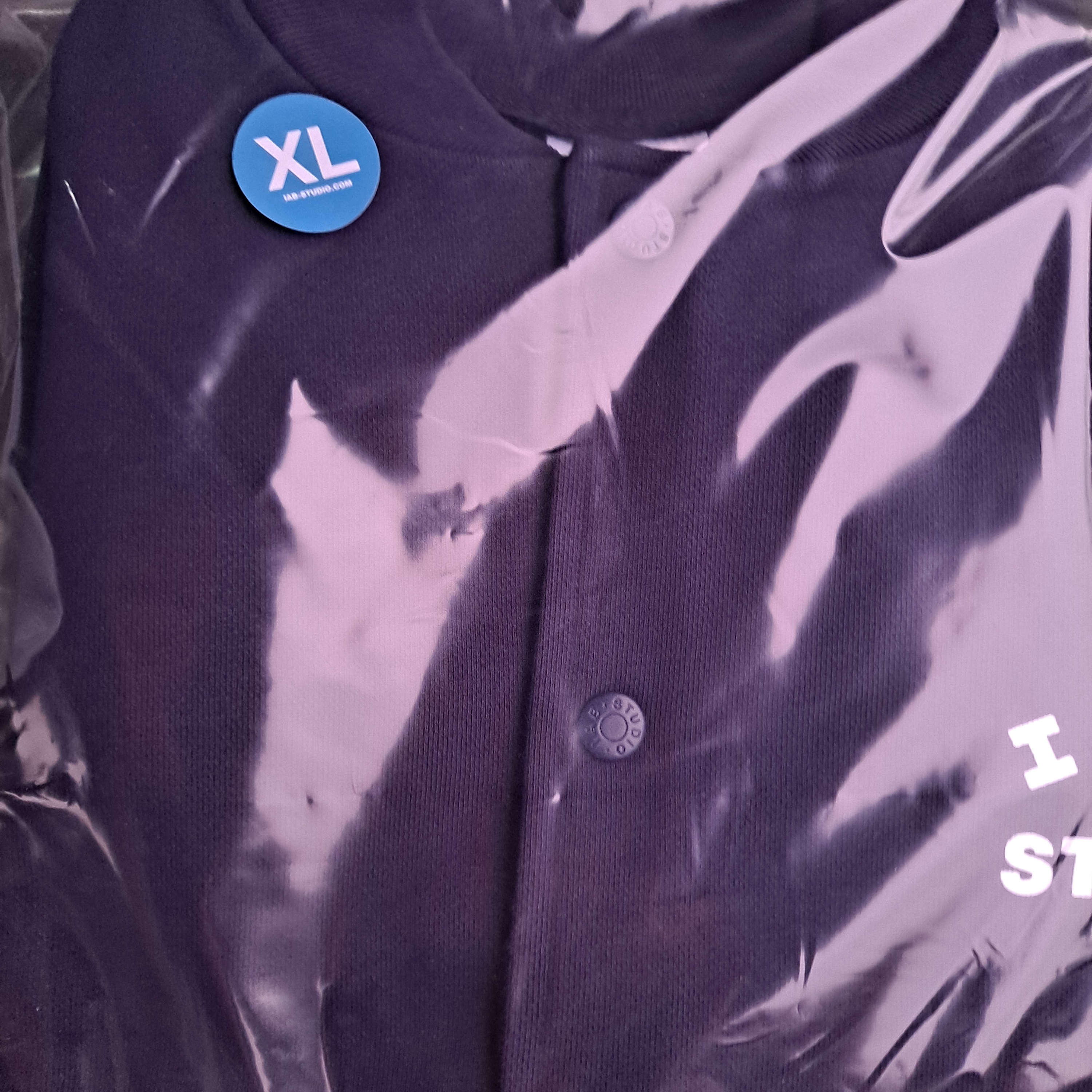 IAB Studio Cotton Stadium Jacket Navy - 21SS 착용 스타일