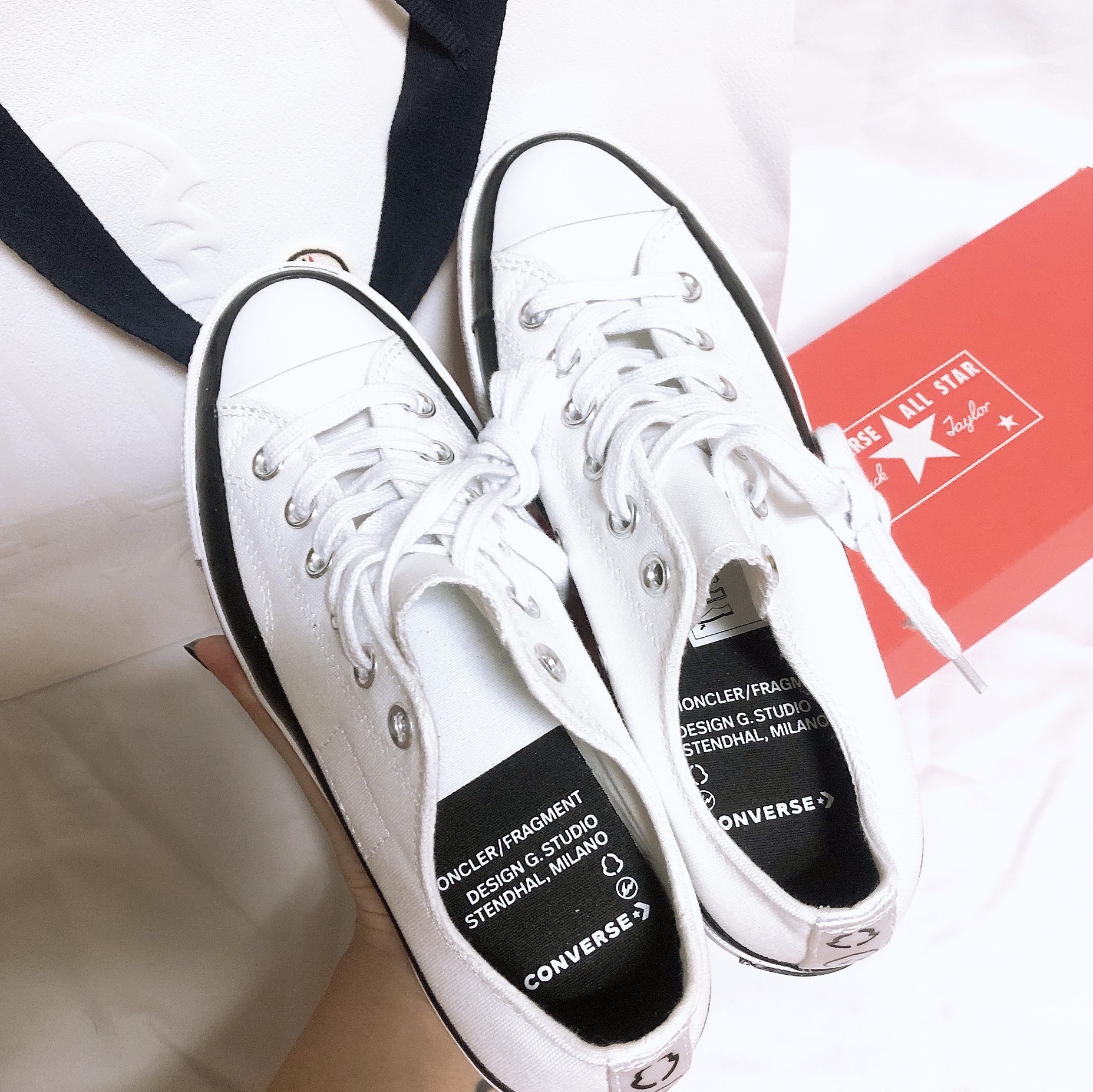 Converse x Moncler x Fragment Chuck 70 Ox White, Converse x Moncler x Fragment Chuck 70 Ox Black 착용 스타일 - 3