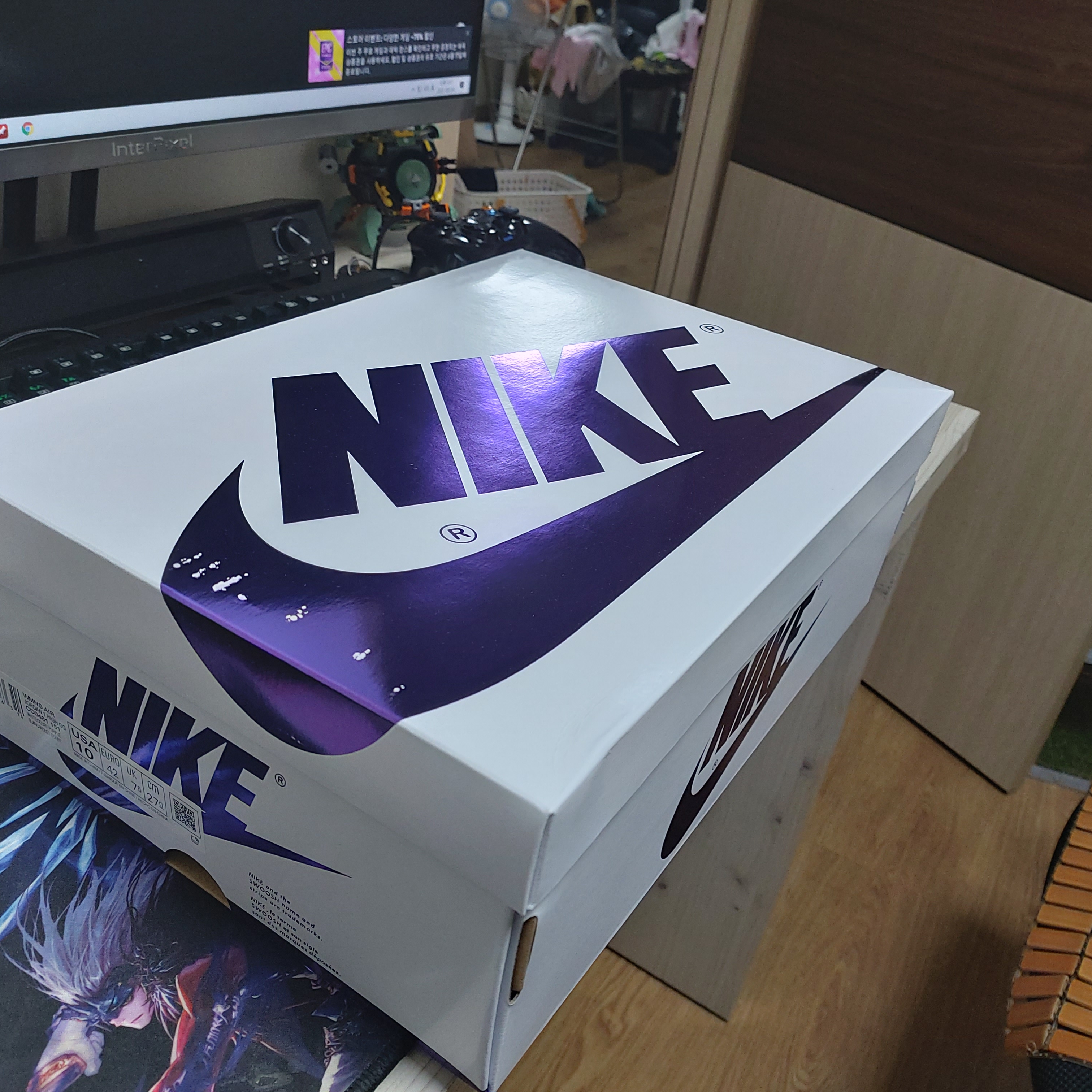 (W) Jordan 1 High OG Court Purple 착용 스타일 - 3