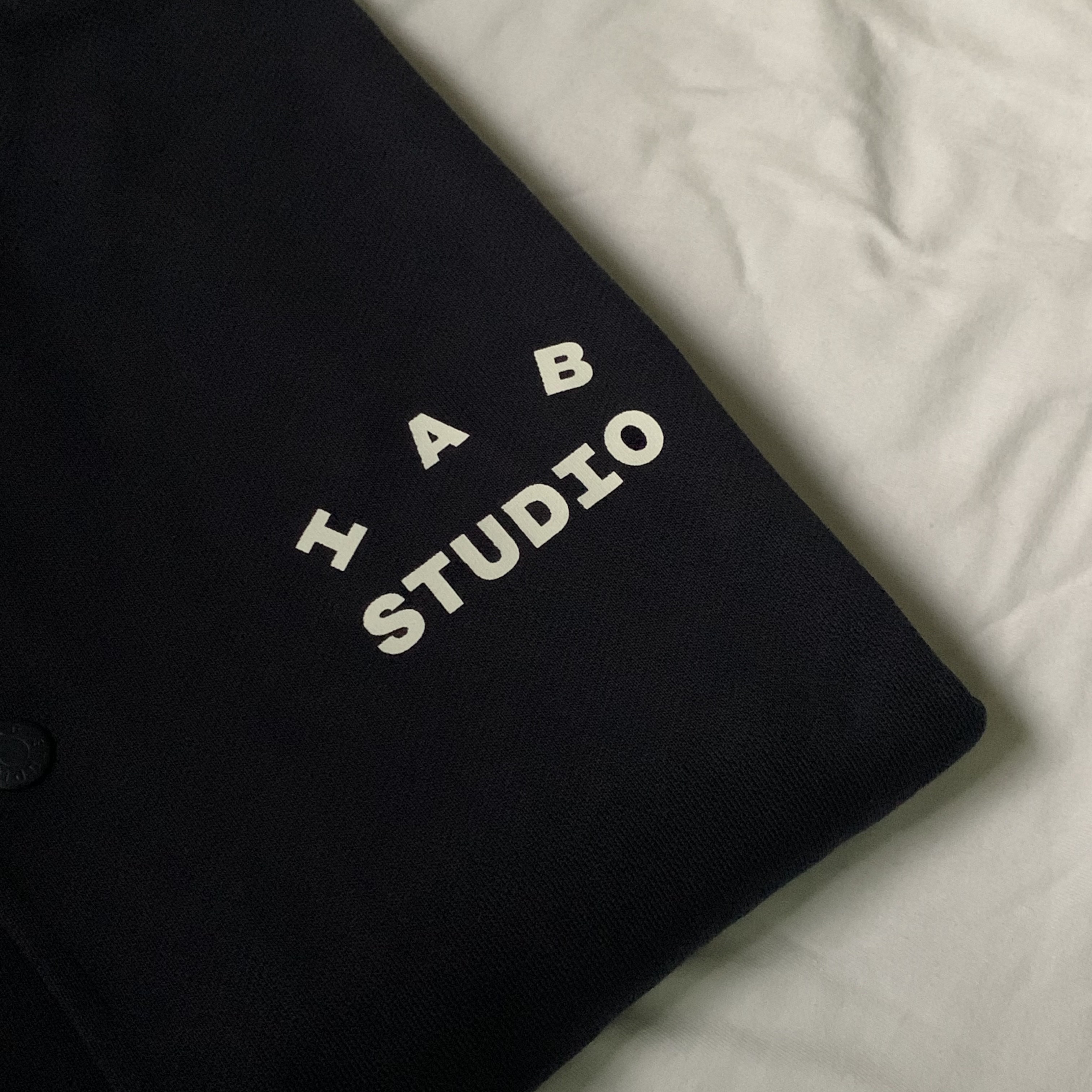 IAB Studio Cotton Stadium Jacket Navy - 21SS 착용 스타일