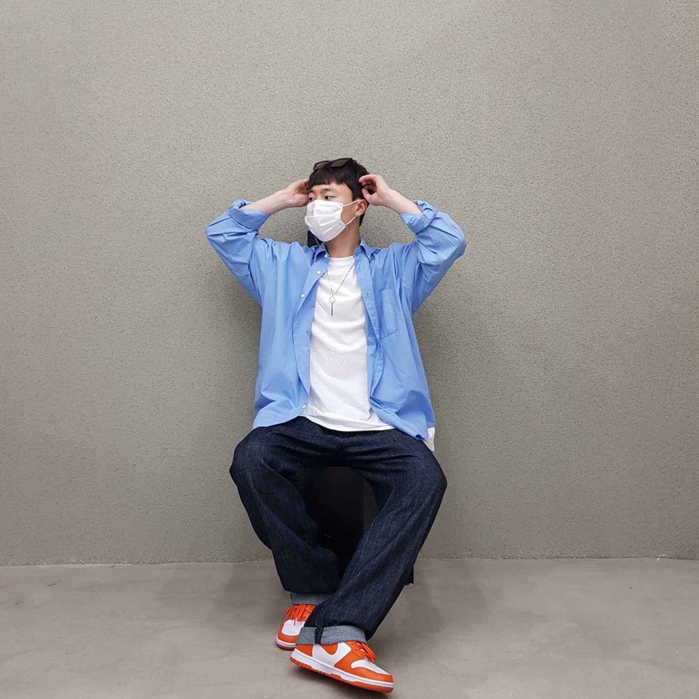 Nike Dunk High Retro Orange Blaze 착용 스타일