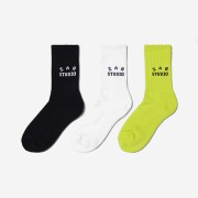 IAB Studio Lime Black White Socks (3 Pack)