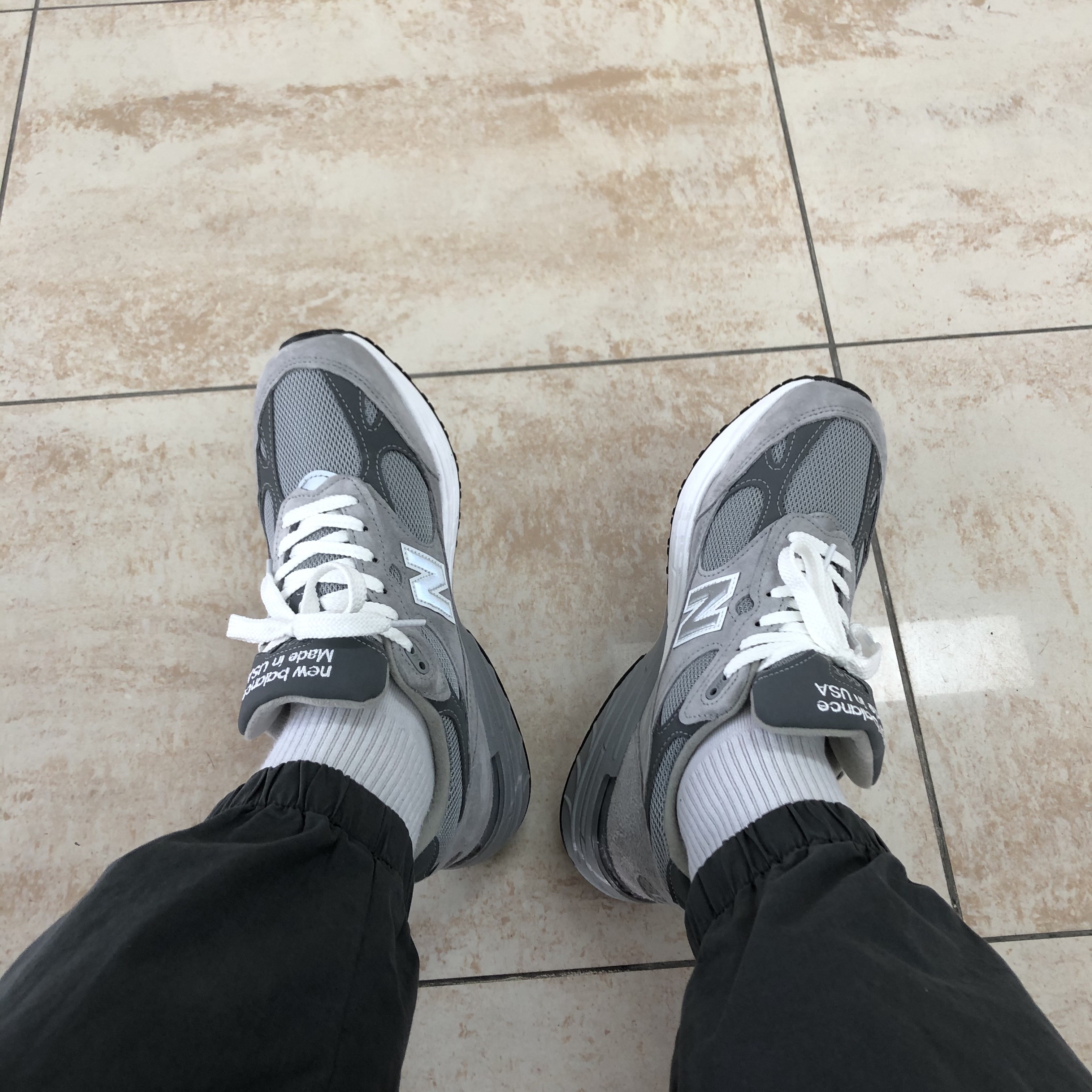 New Balance 993 Made in USA Grey - D Standard 착용 스타일 - 1