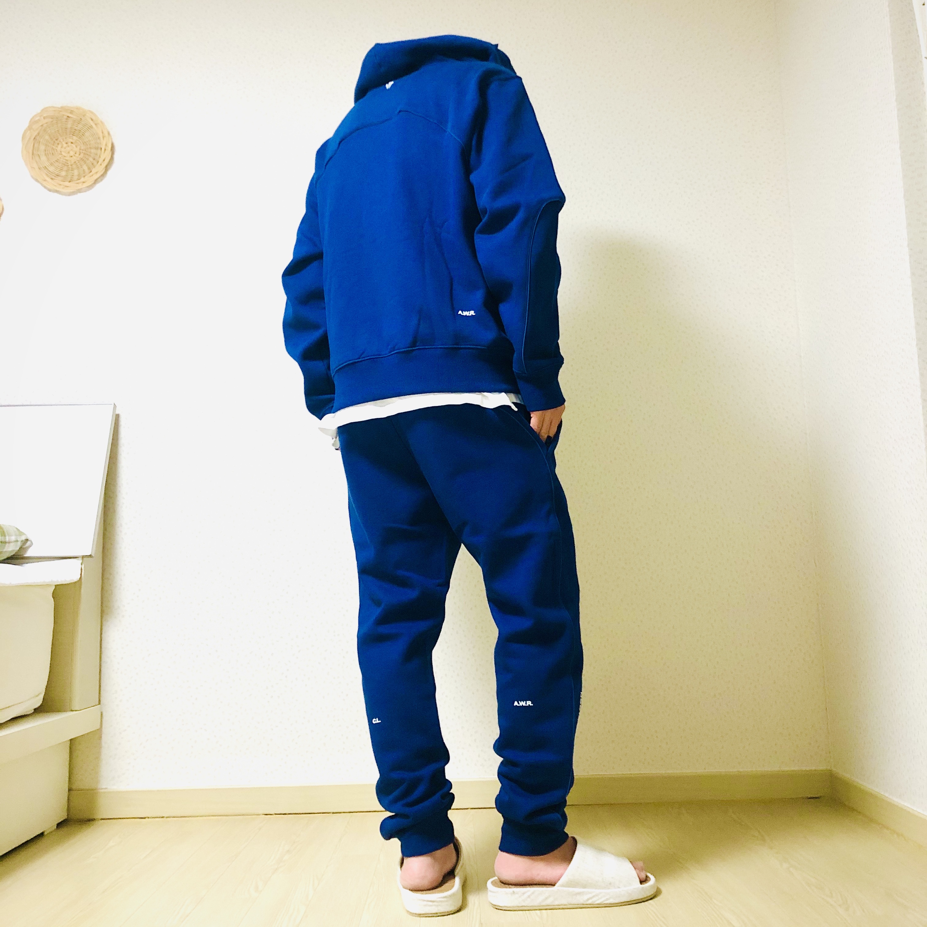 Nike x Drake Nocta Cardinal Stock Essential Hoodie Navy - Asia, Nike x Drake Nocta Cardinal Stock Essential Fleece Pants Navy - Asia 착용 스타일