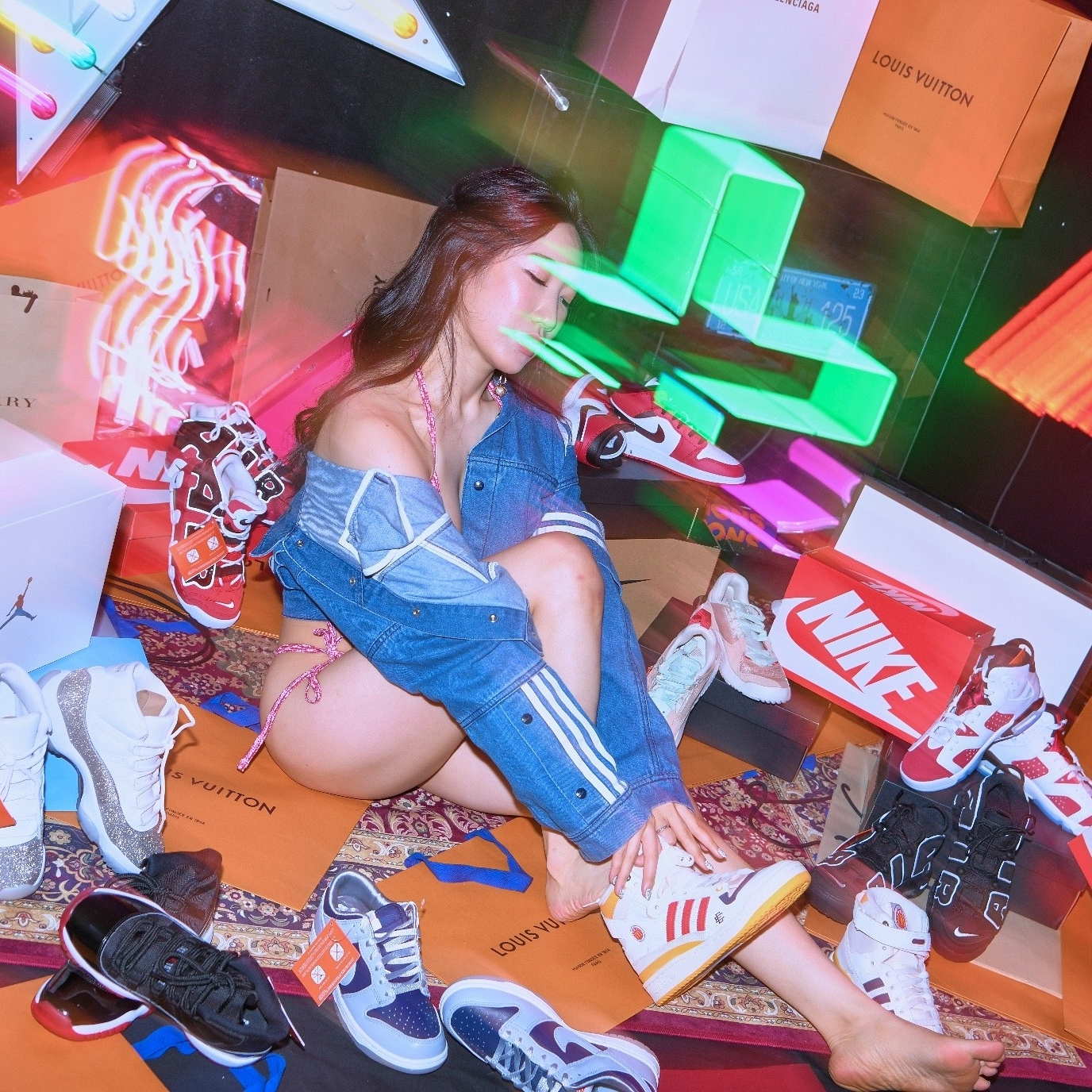 Adidas x Eric Emanuel Forum 84 High McDonald's All American, Jordan 1 KO Chicago 2021 착용 스타일