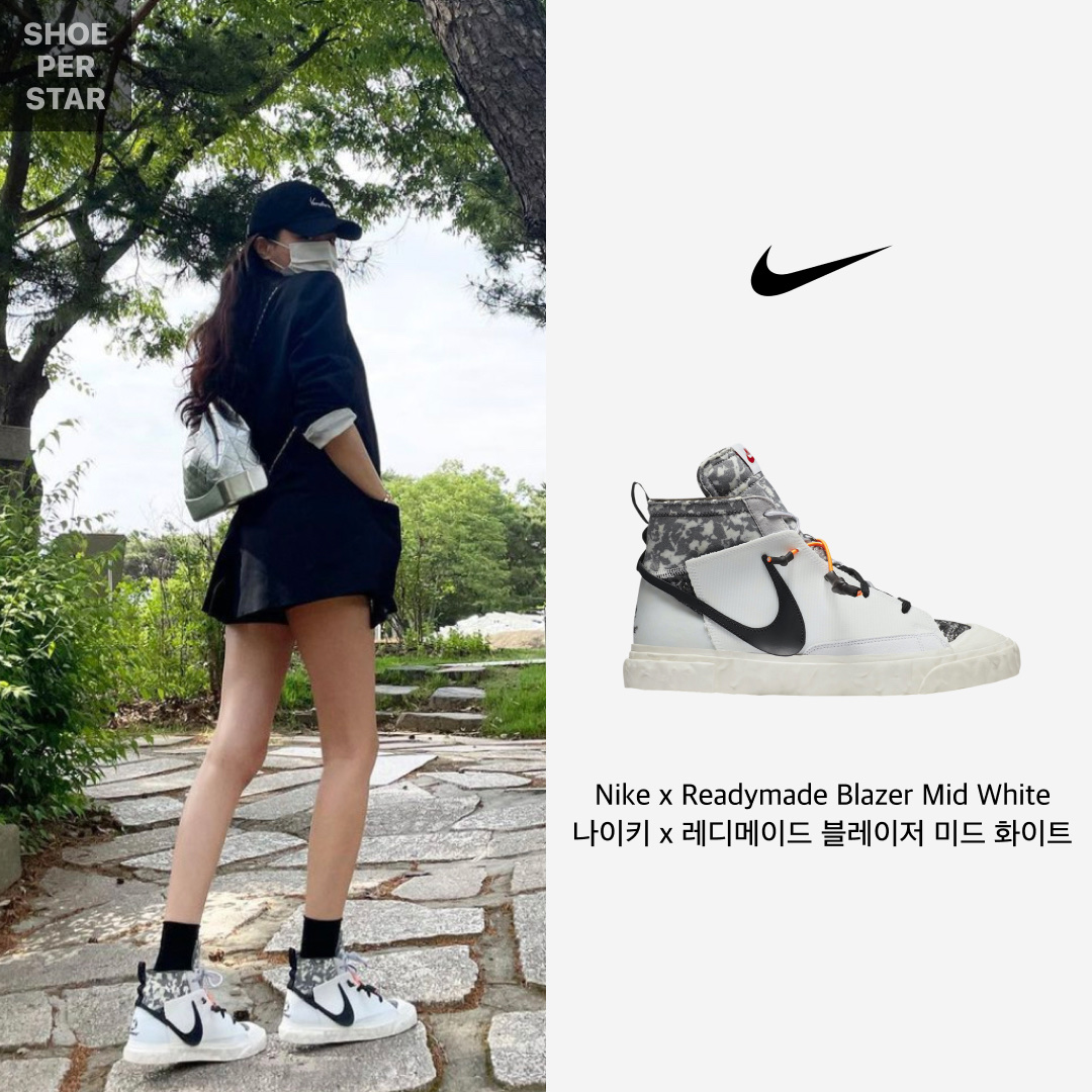 Nike x Readymade Blazer Mid White 착용 스타일 - 1