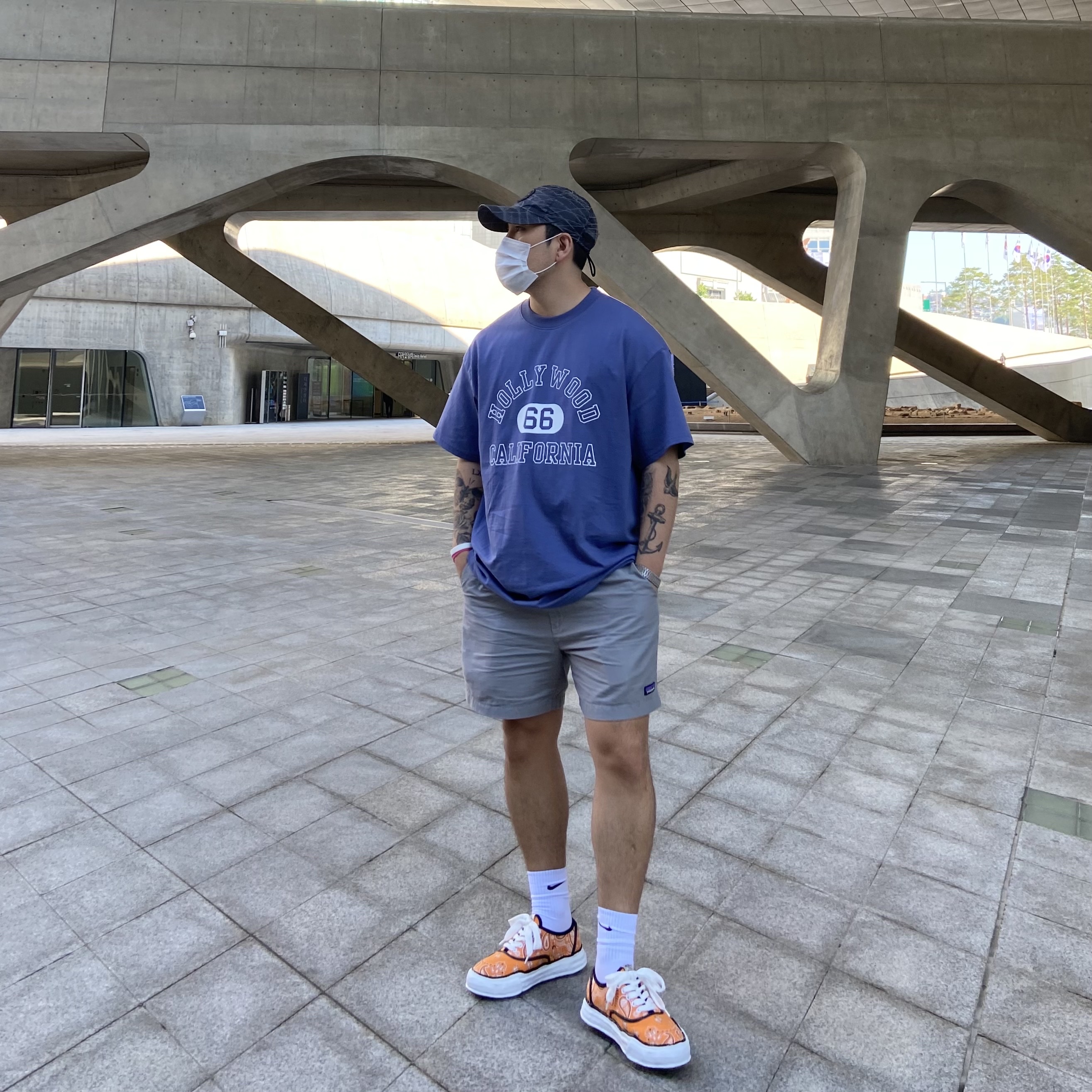 Stone Island 99598 Reflective Grid On Lamy Cap Pewter Grey - 21SS, Maison Mihara Yasuhiro Baker OG Sole Bandana Low-top Sneakers Orange 착용 스타일