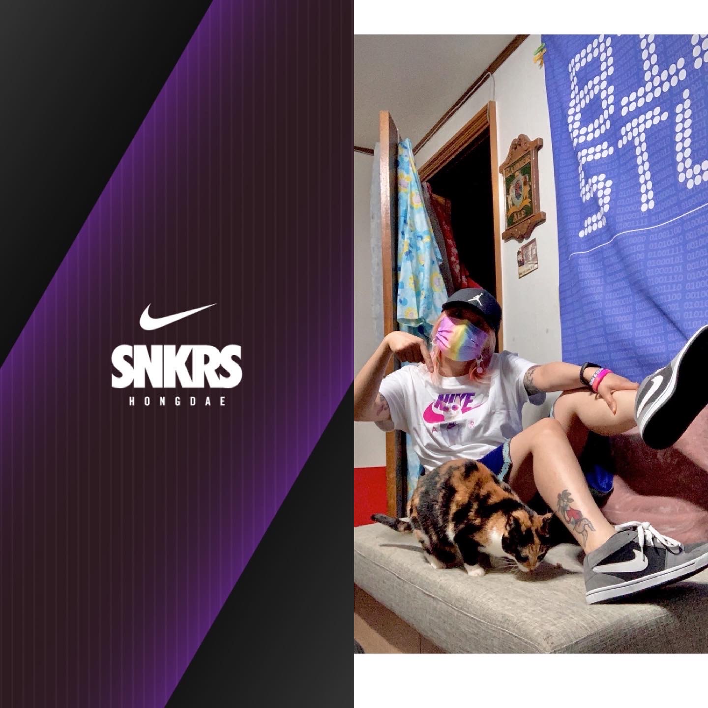 (W) Nike Dunk Low Disrupt Platinum Violet 착용 스타일 - 4