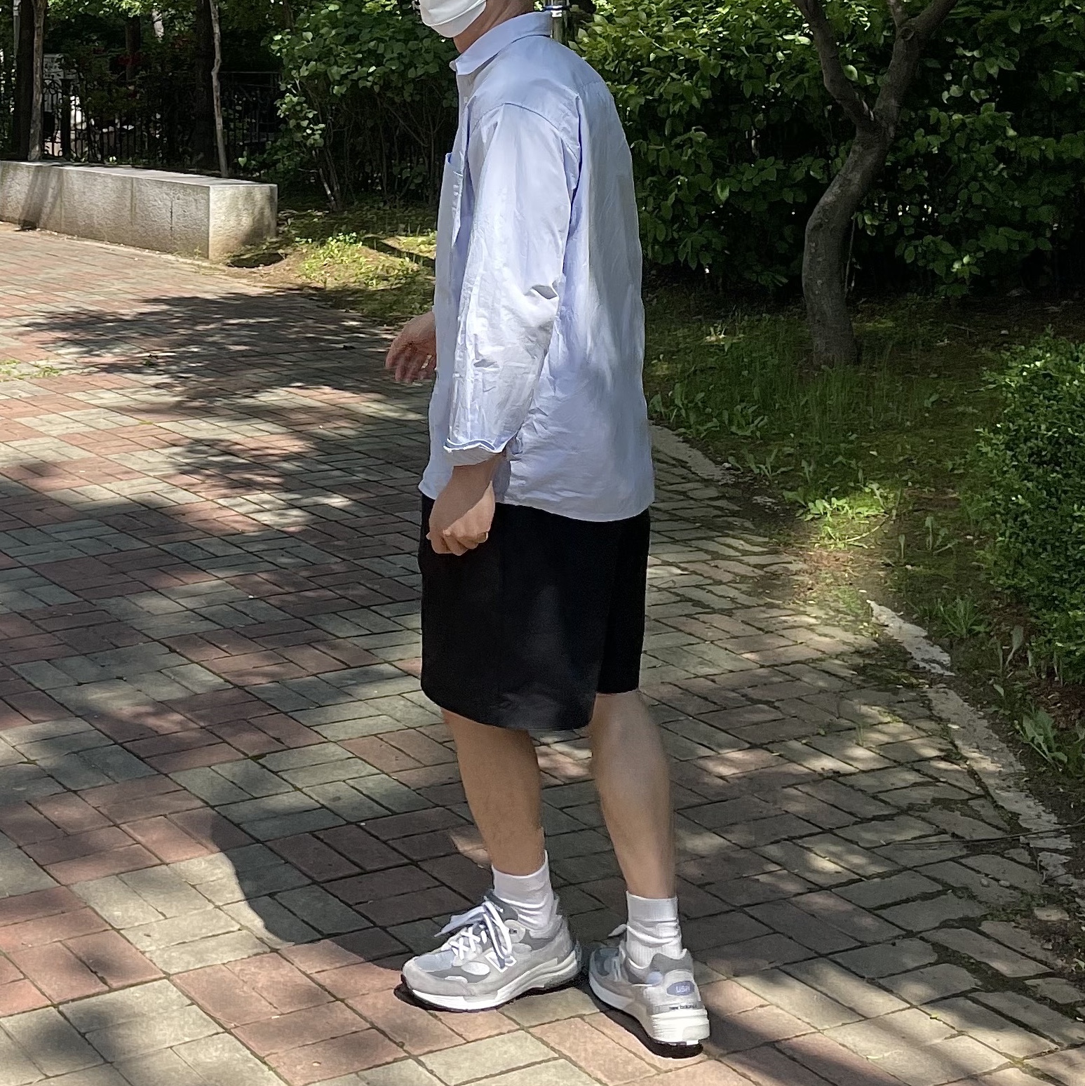 New Balance 992 Made in USA Grey - D Standard 착용 스타일