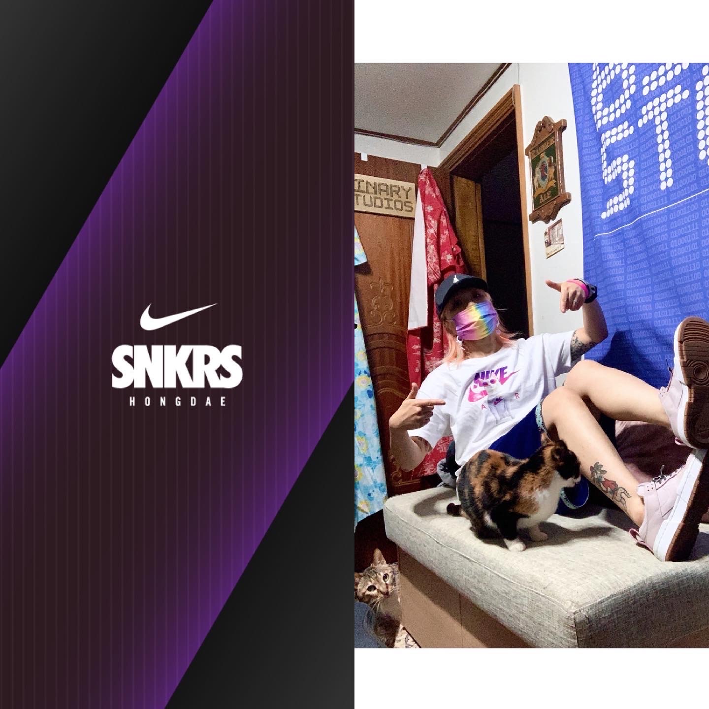 (W) Nike Dunk Low Disrupt Platinum Violet 착용 스타일 - 3
