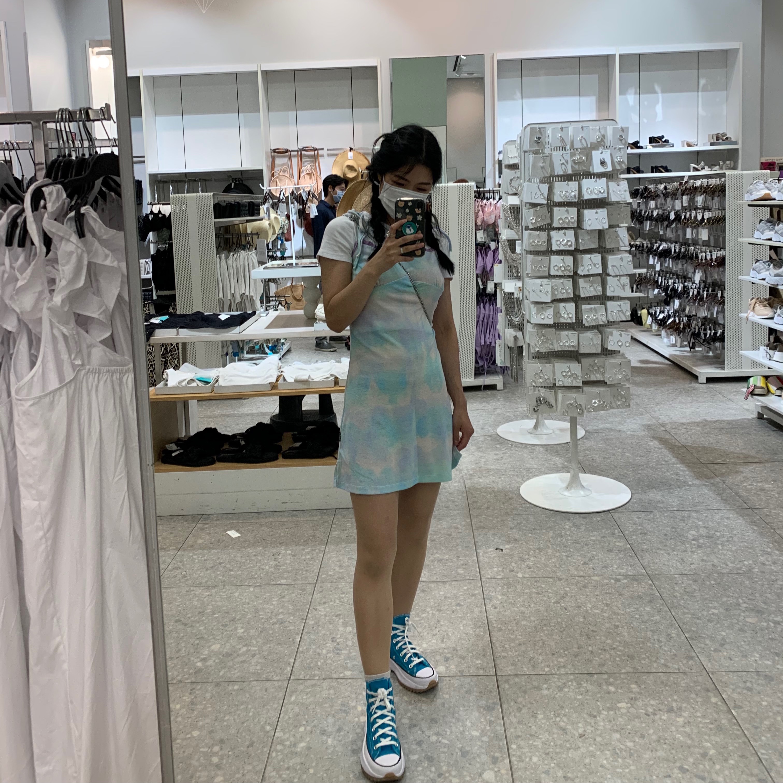 Converse Run Star Hike Hi Rapid Teal 착용 스타일