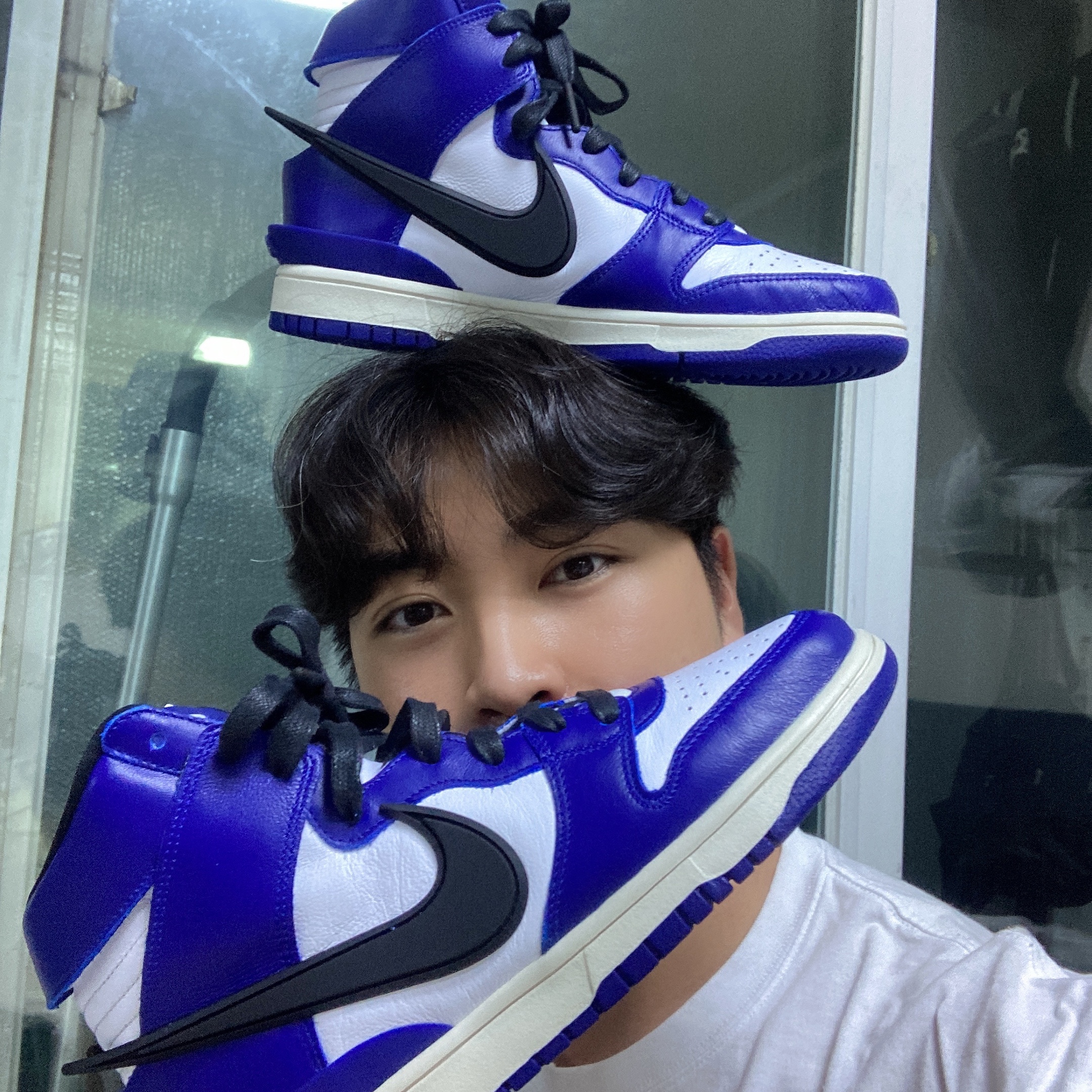 Nike x Ambush Dunk High Deep Royal Blue 착용 스타일 - 1
