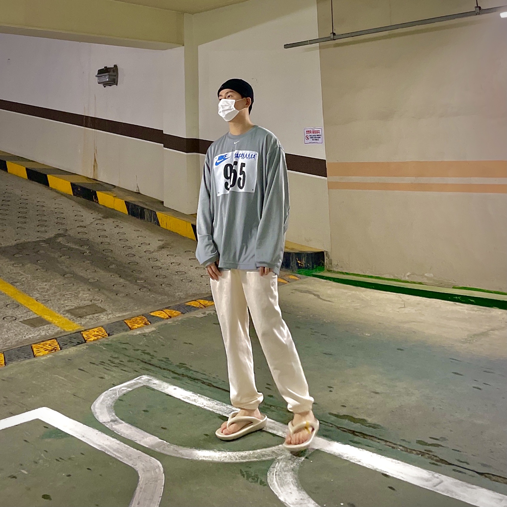 Nike x Cactus Plant Flea Market L/S Jersey Grey - US/EU 착용 스타일