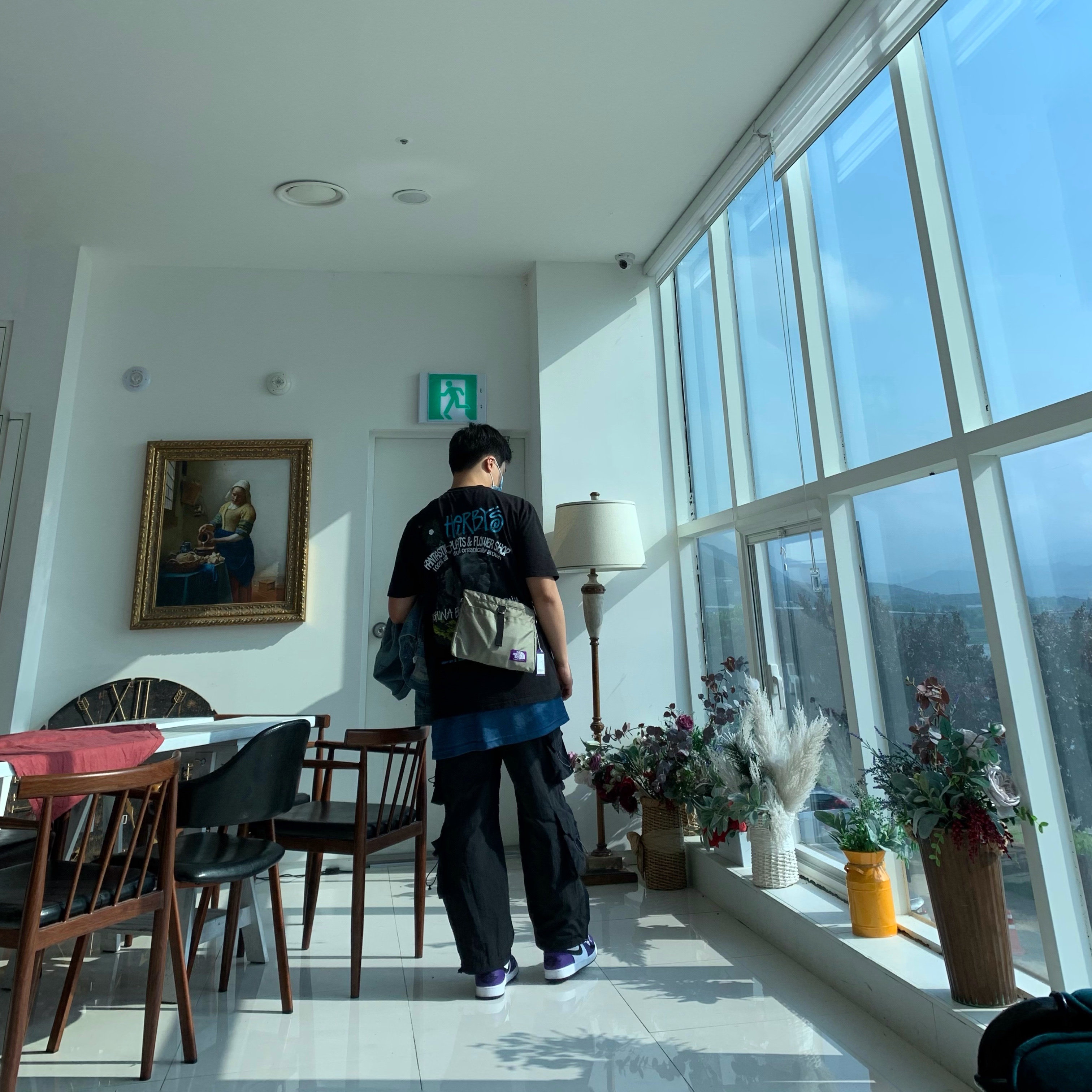 Stussy Herby's Dyed T-Shirt Natural, Jordan 1 Low Court Purple 2020 착용 스타일